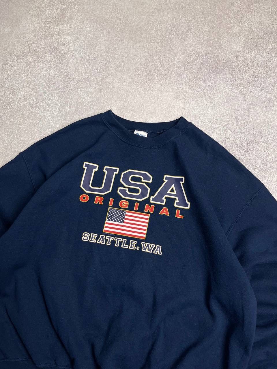 Vintage ⚡️QUICK SALE⚡️Vintage USA Seatle Boxy Sweatshirt Y2K XL Size US XL / EU 56 / 4 - 2 Thumbnail