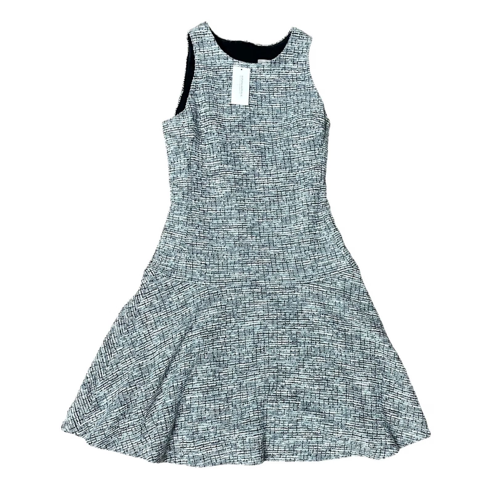 Banana Republic VINTAGE? Banana Republic Women’s Gray & White Knitted Dress Sleeveless NWT Sz 0 Size XS / US 0-2 / IT 36-38 - 2 Thumbnail