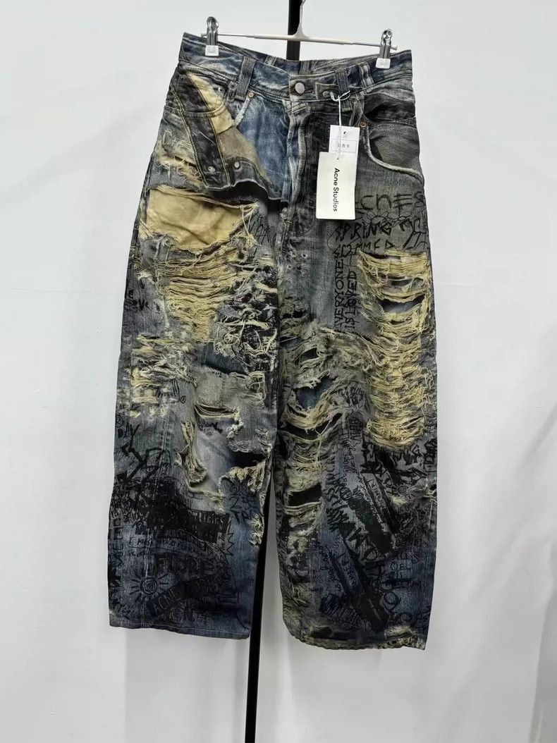 Acne Studios acne studios Print print loose straight leg jeans 2504-Next Size US 28 / EU 44 - 1 Thumbnail