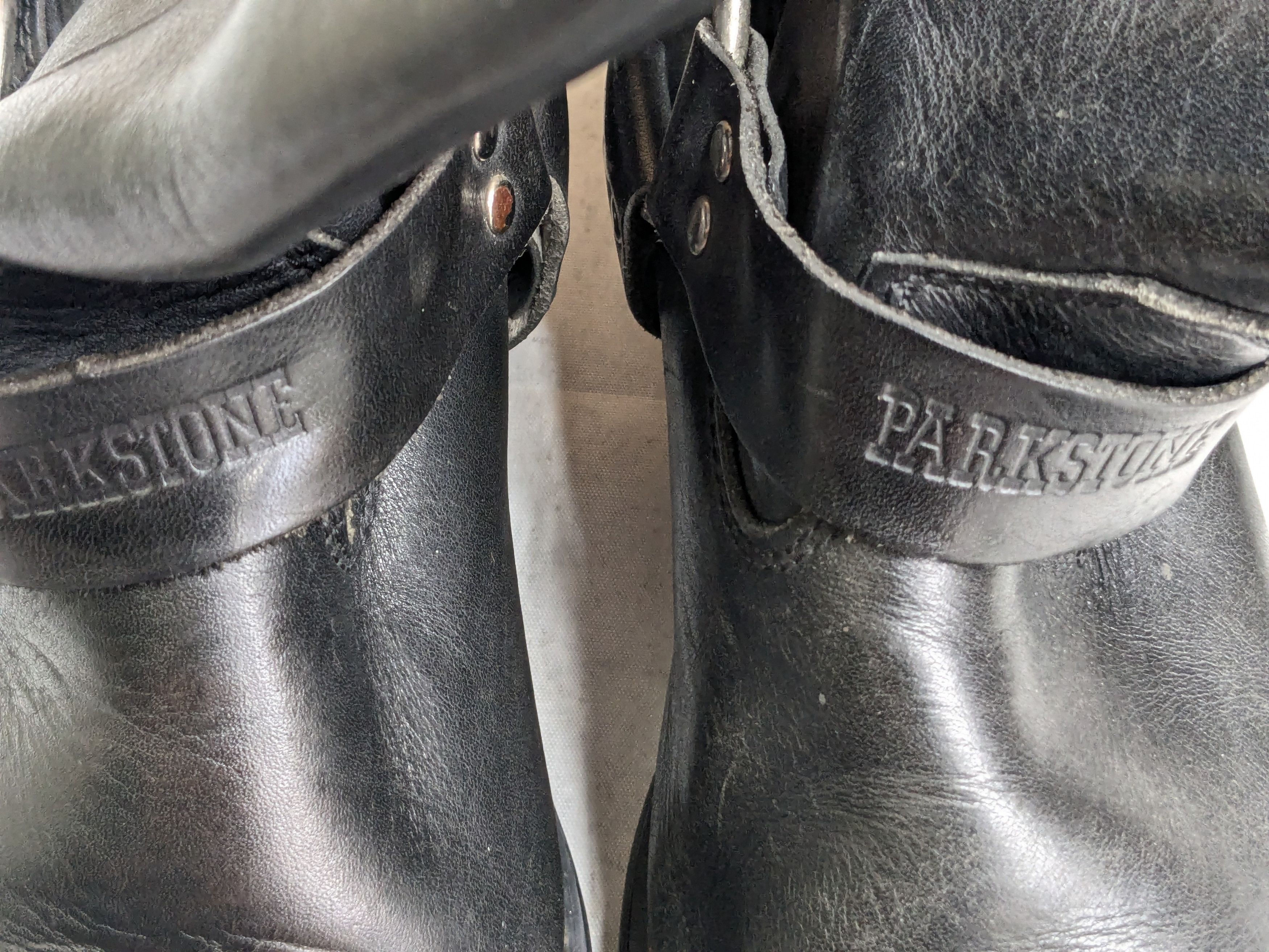 Genuine Leather Vintage Harness Boots Black Leather 11 Motorcycle Biker Size US 11 / EU 44 - 2 Thumbnail