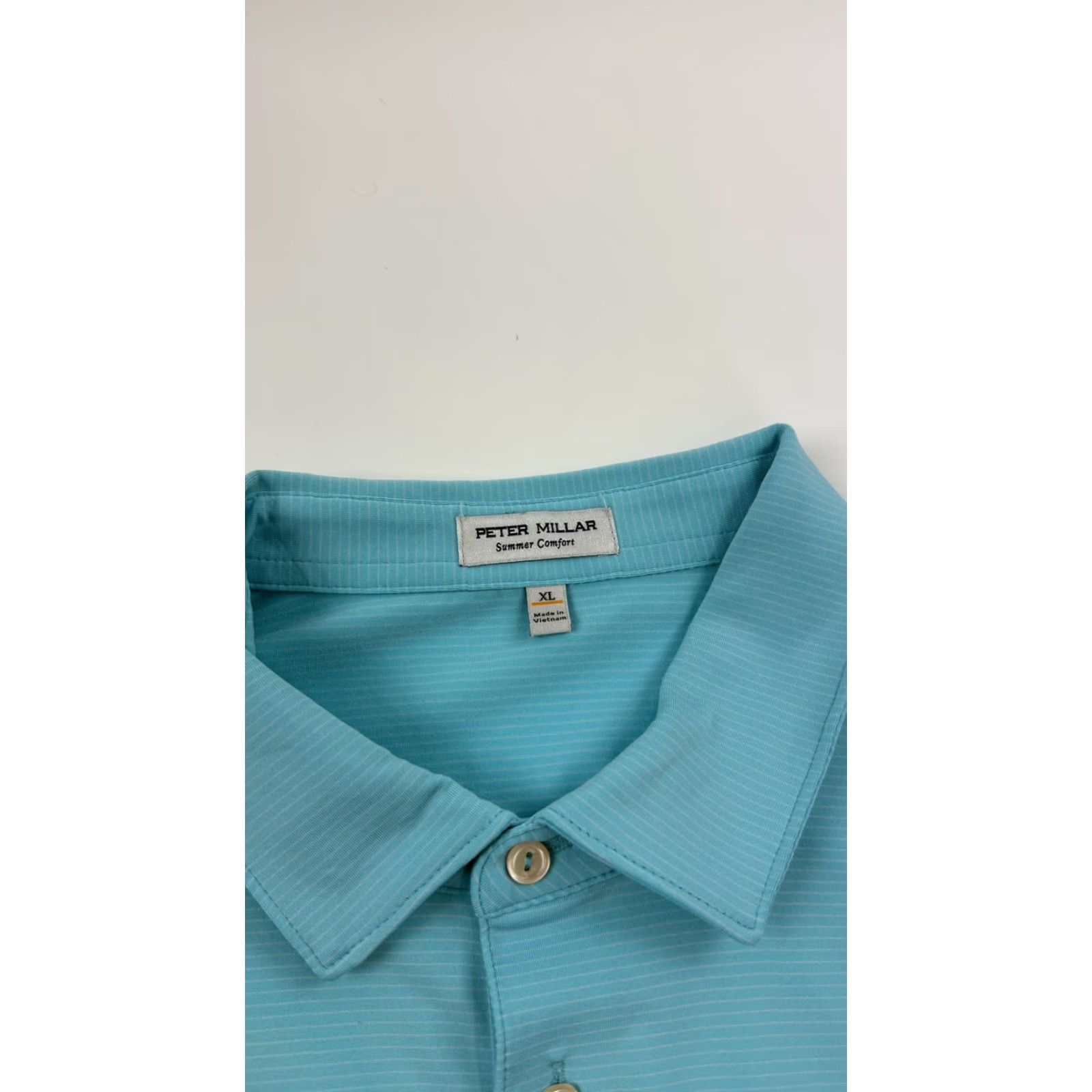Peter Millar Peter Millar Polo Shirt Mens XL Light Blue Summer Comfort Golf Stretch Size US XL / EU 56 / 4 - 3 Thumbnail