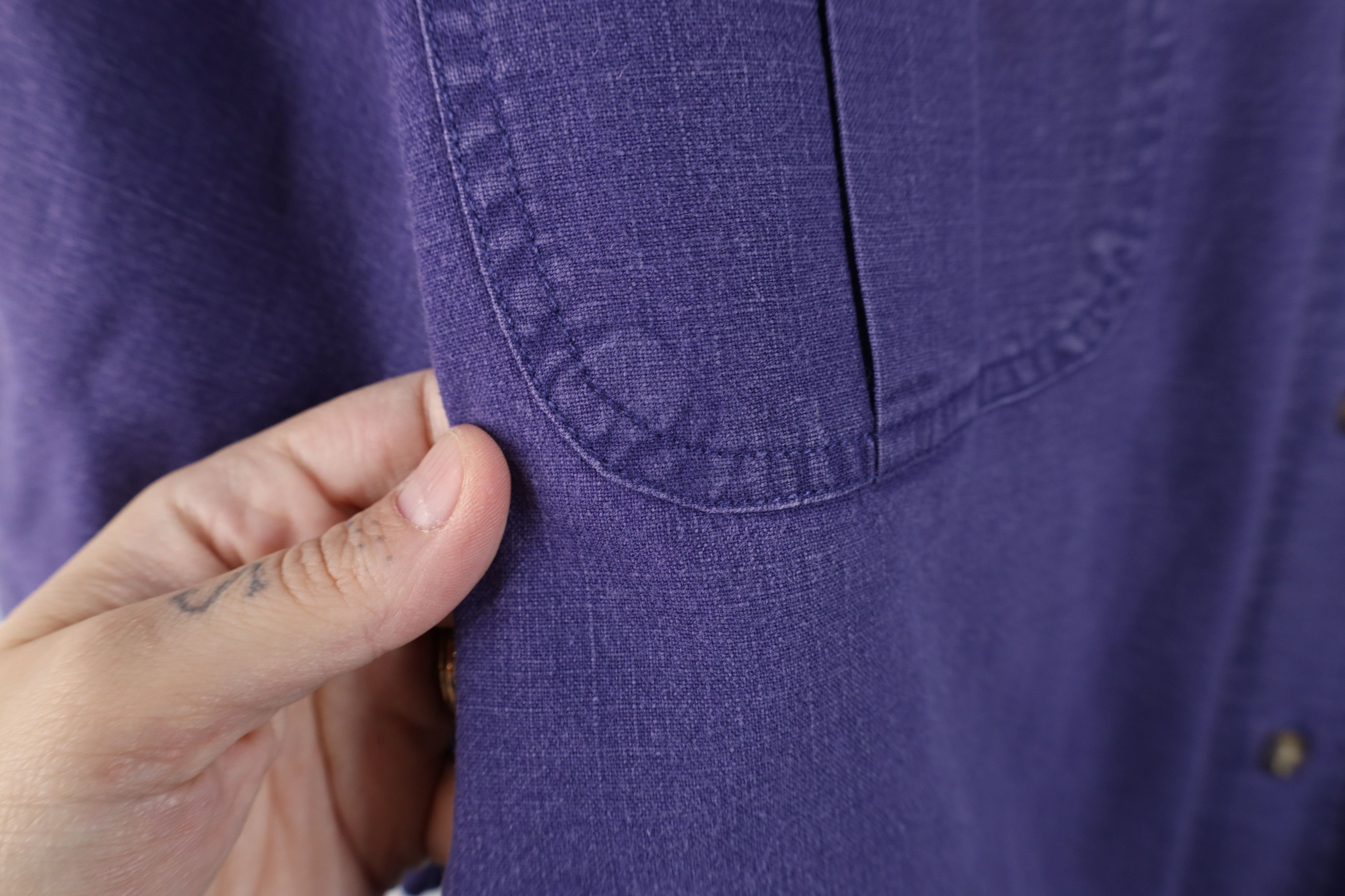 Vintage Vintage 90s Streetwear Linen Blend Baggy Fit Button Shirt Size US XL / EU 56 / 4 - 7 Thumbnail