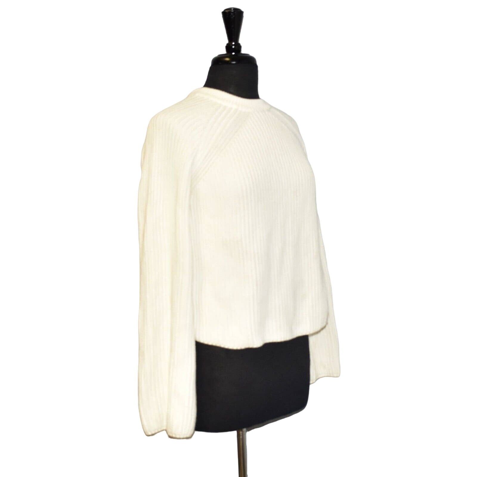 Alexander McQueen B5 NEW MCQ BY ALEXANDER MCQUEEN Cotton Ivory Sweaterz S $490 Size S / US 4 / IT 40 - 4 Thumbnail