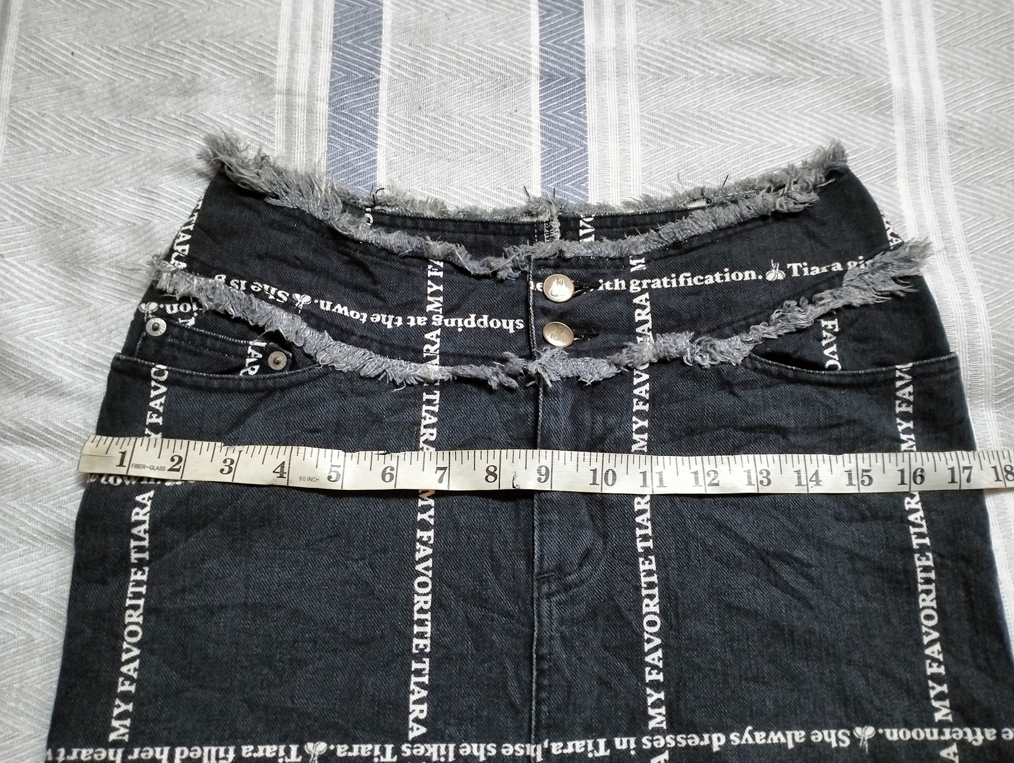 If Six Was Nine Archive💥Tiara Mini Skirt Denim Rare Design Size 27" / US 4 / IT 40 - 14 Thumbnail
