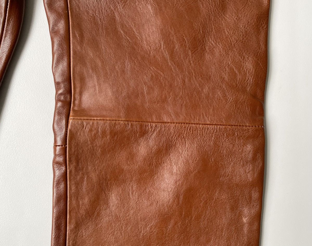 Our Legacy Cognac Leather ‘Biker’ Trousers Size US 30 / EU 46 - 8 Thumbnail