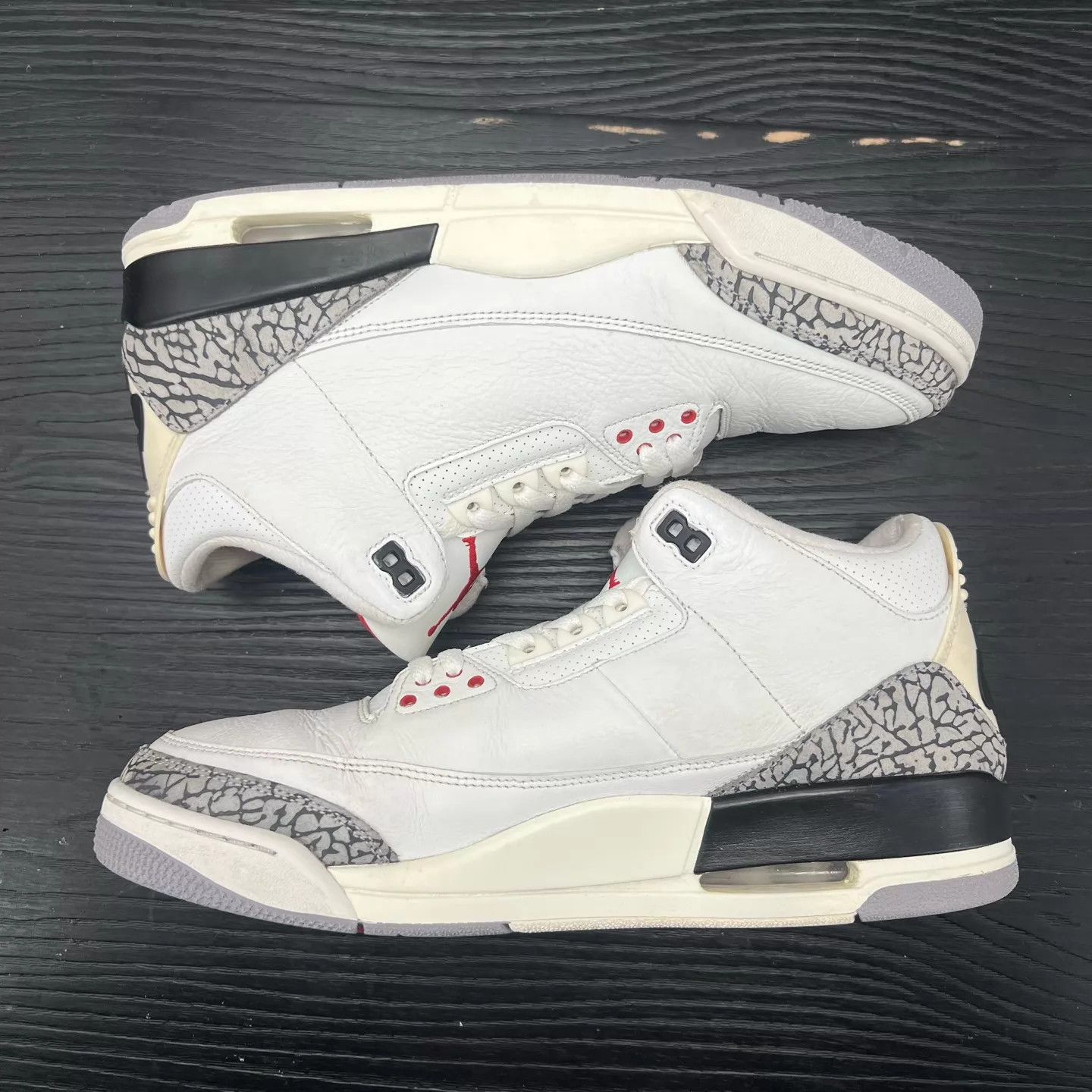 Nike AJ3 Distressed White Cement 46, New, M Lining Wear Size US 13 / EU 46 - 3 Thumbnail