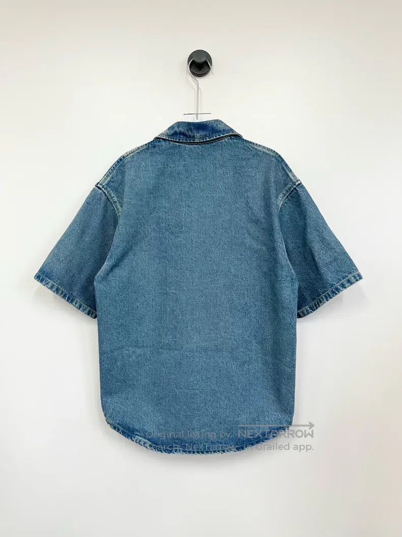 Prada Prada Blue triangle single-breasted denim jacket with shor Size XS / US 0-2 / IT 36-38 - 2 Thumbnail
