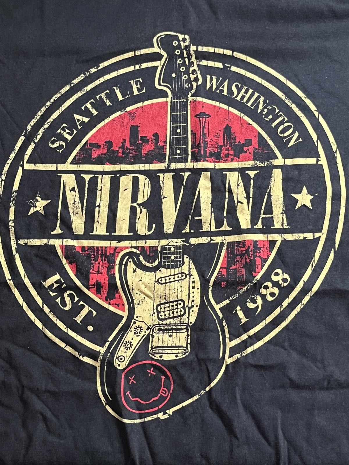 Designer Huge Nirvana T-shirt Seattle Washington Est. 1988 Tall 5XL Size US XXL / EU 58 / 5 - 4 Thumbnail