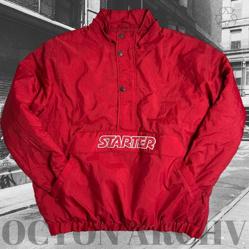 Starter × Vintage Vintage Starter Black Label Breakaway Nylon Half-Zip Jacket Size US XL / EU 56 / 4 - 1 Thumbnail