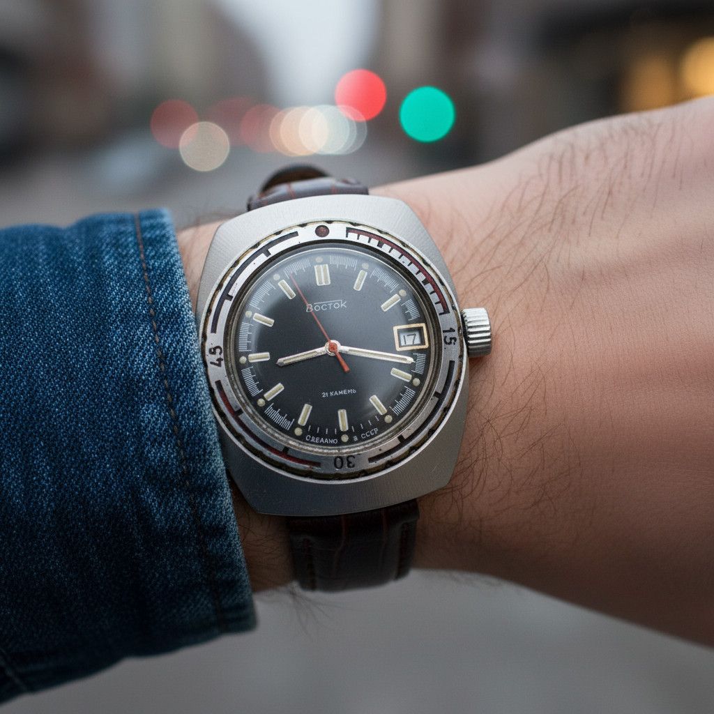 Vintage Vintage Vostok Amphibia Barrel Case USSR Watch 2114A Size ONE SIZE - 3 Thumbnail