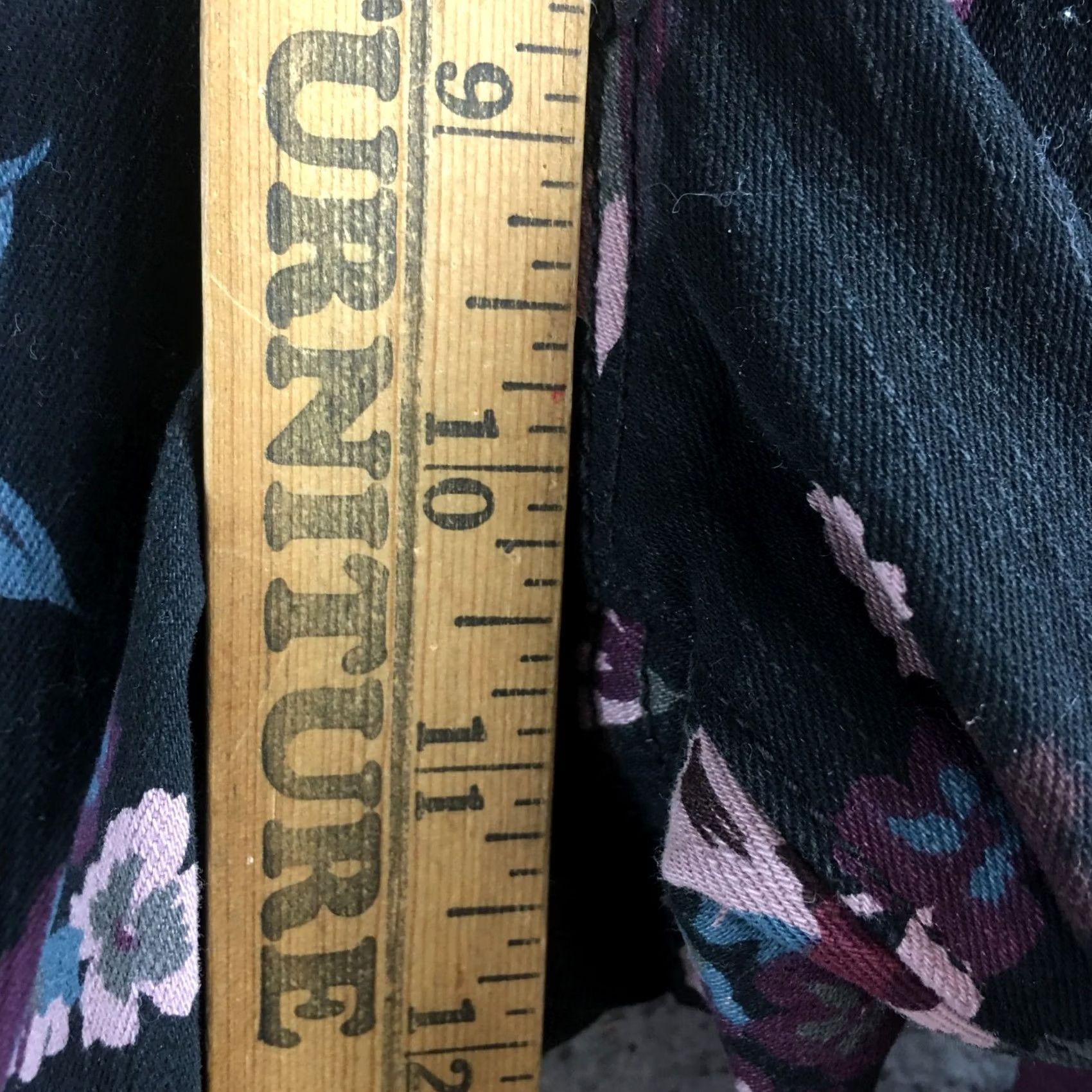 Vintage Bandolino Amy Modern Straight Leg Jeans Womens 8 Black Floral NEW Size 24" / US 00 / IT 34 - 6 Thumbnail