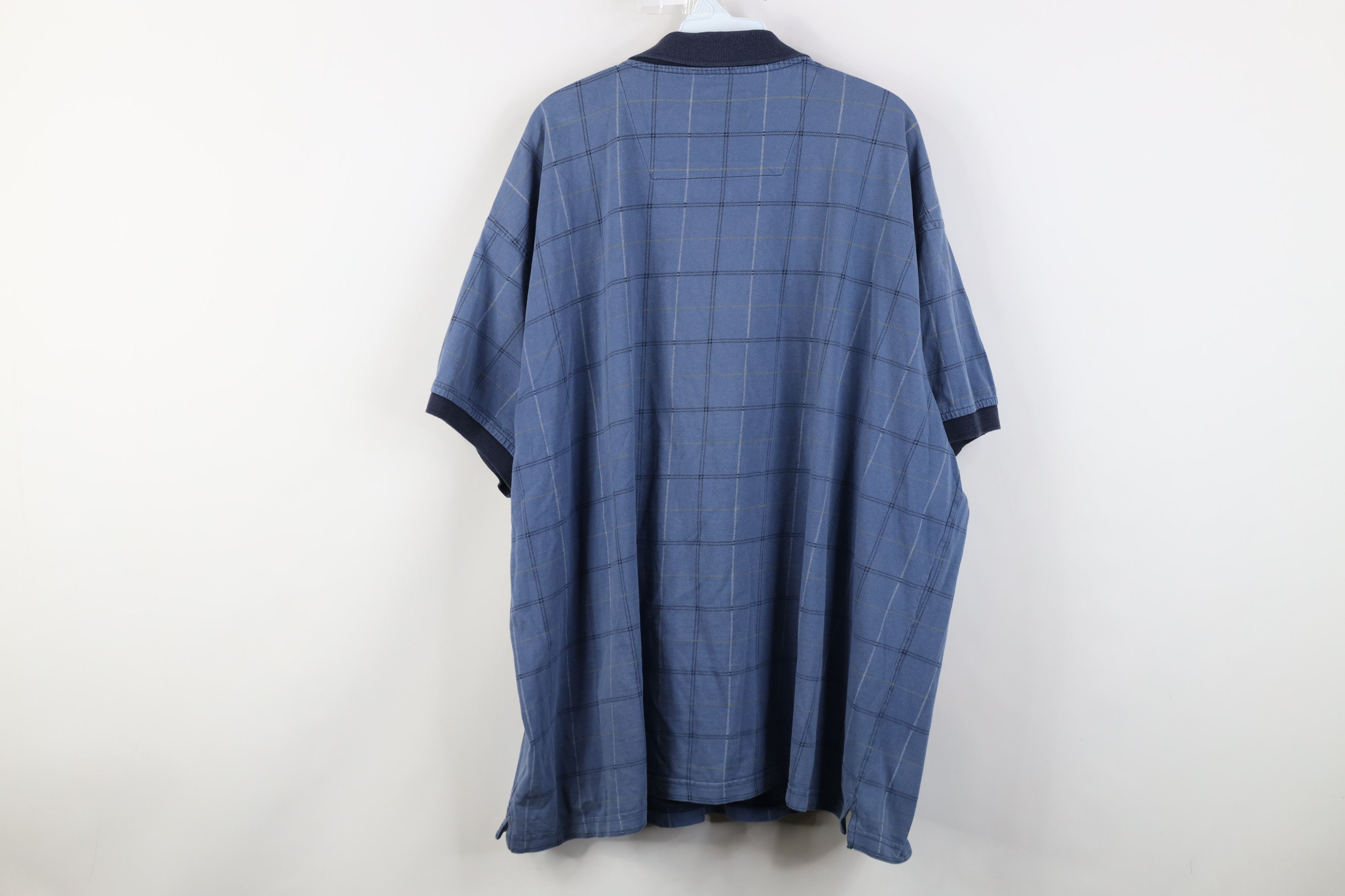 Vintage Vintage 90s Streetwear Short Sleeve Collared Golf Polo Plaid Size US XXL / EU 58 / 5 - 12 Thumbnail