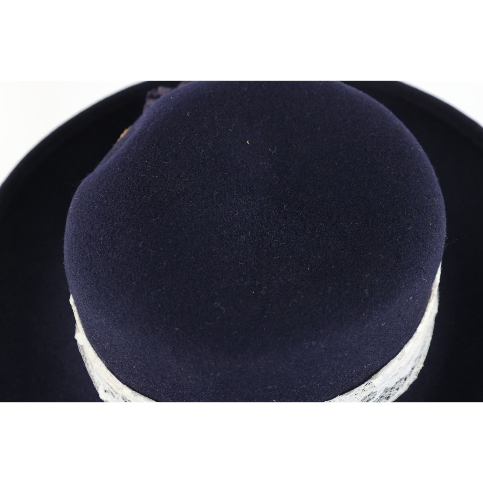 Vintage Vintage 60s Streetwear LaceFlower Felt Wool Wide Brim Hat Size ONE SIZE - 6 Thumbnail