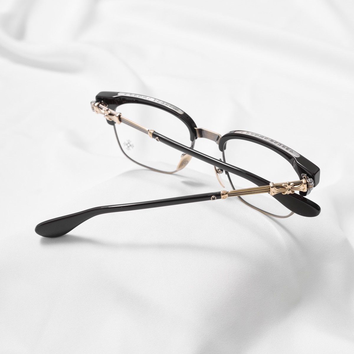 Chrome Hearts CHROME HEARTS BONENNOISSEUR II CLASSIC BROWN - ANTIQUE GOLD GLASSES Size ONE SIZE - 7 Thumbnail