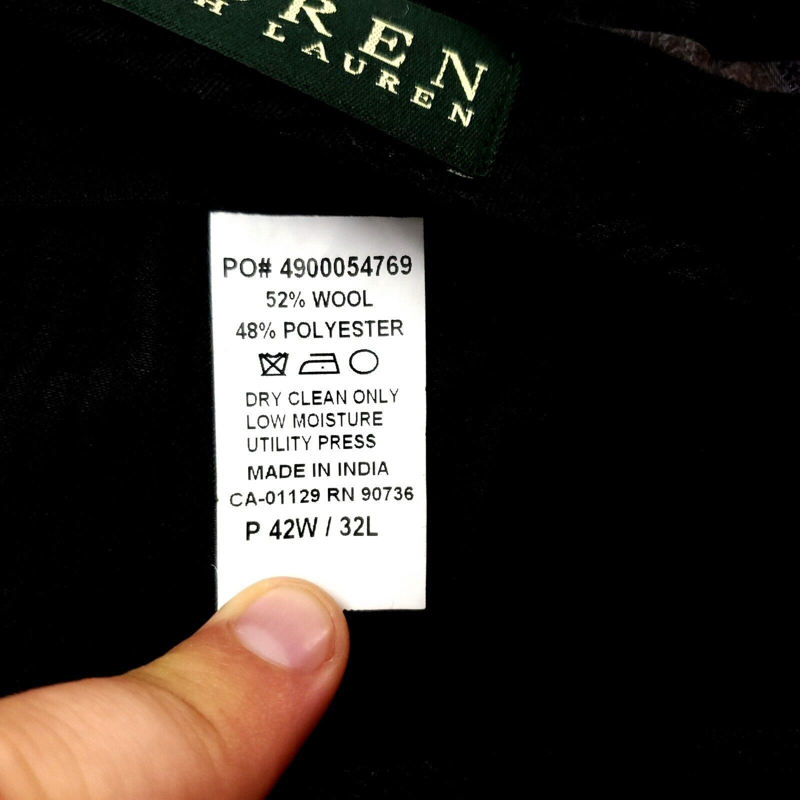 Lauren Ralph Lauren Lauren Ralph Lauren Wool Polyester Dress Pants 43/29 Gray Hi Size 42R - 4 Thumbnail