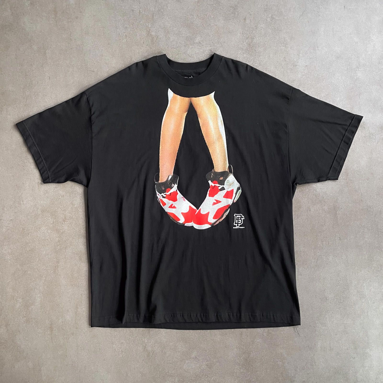 image of Designer 2000S Bobby Fresh Air Jordan 6 Hang Tee - 3Xl in Black, Men's (Size 2XL)