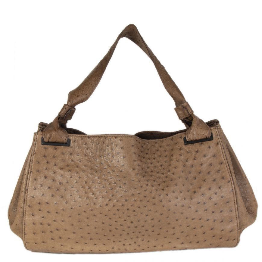 Gucci Gucci Tan Ostrich Leather Bag - Tom Ford Era Size ONE SIZE - 3 Thumbnail