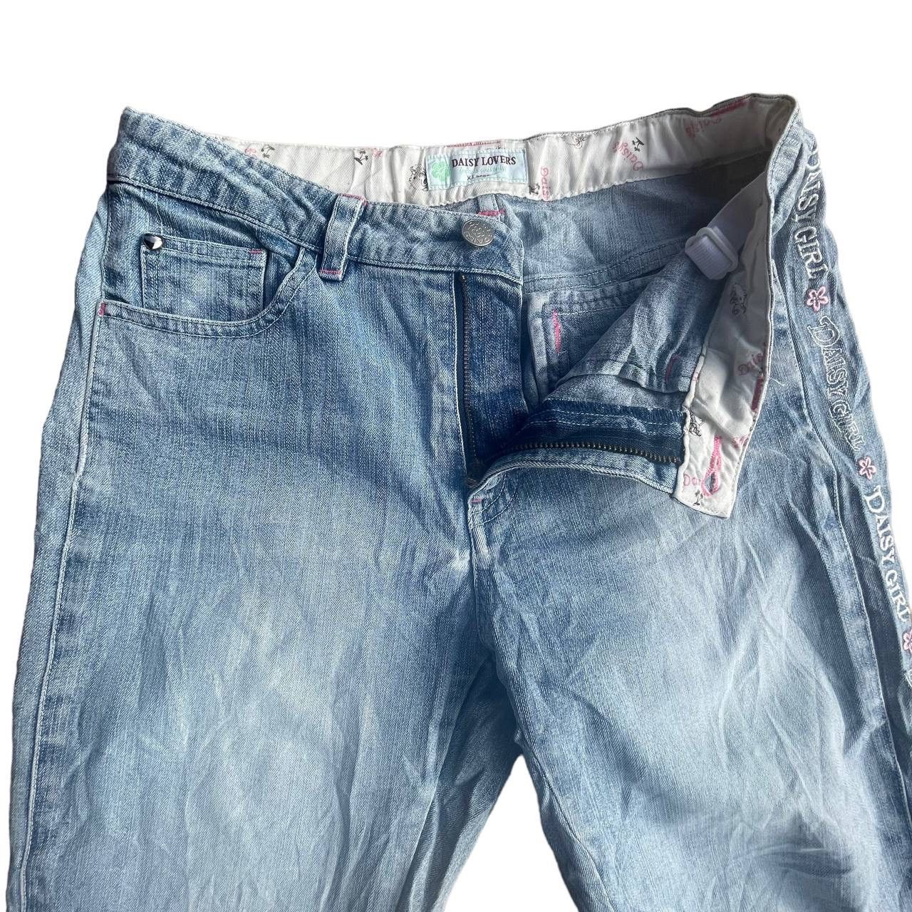 Beauty Beast × Hysteric Glamour × Vintage Vintage Daisy Lovers Embroided Side Tap Flare Denim Pants Size 28" / US 6 / IT 42 - 8 Thumbnail