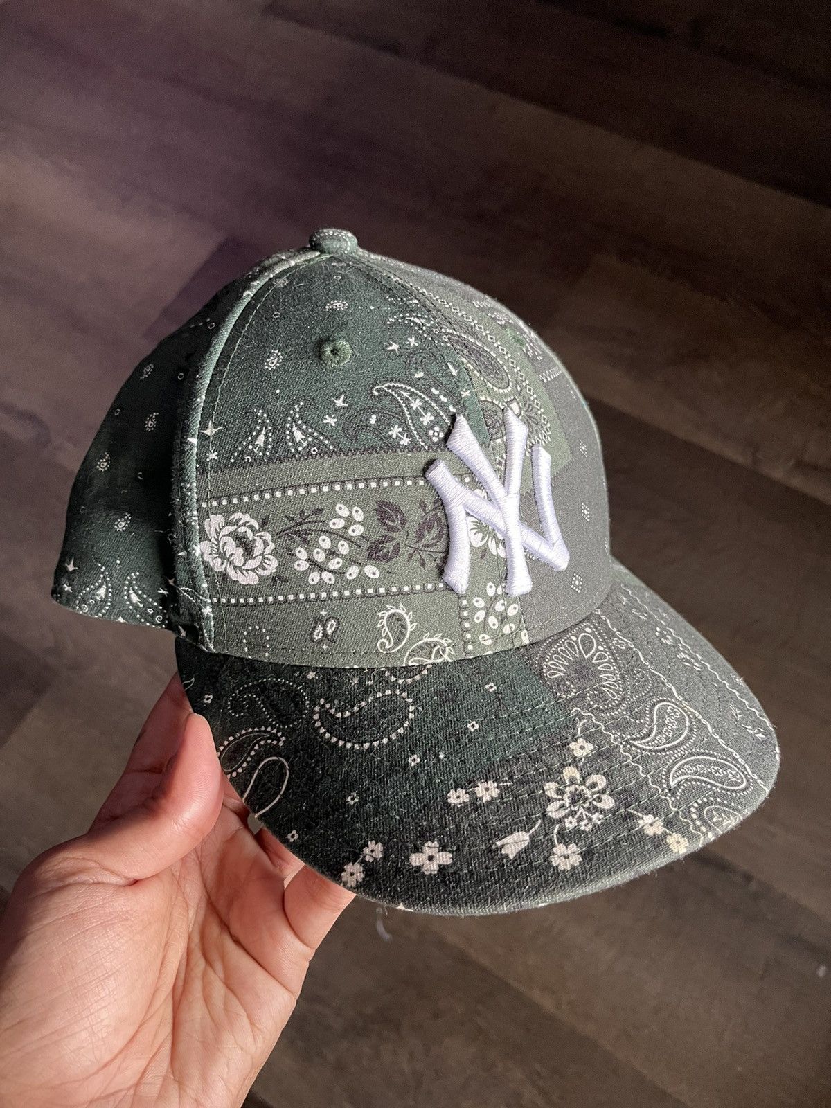 image of Kith Paisley Ny Yankees Fitted in Green, Men's