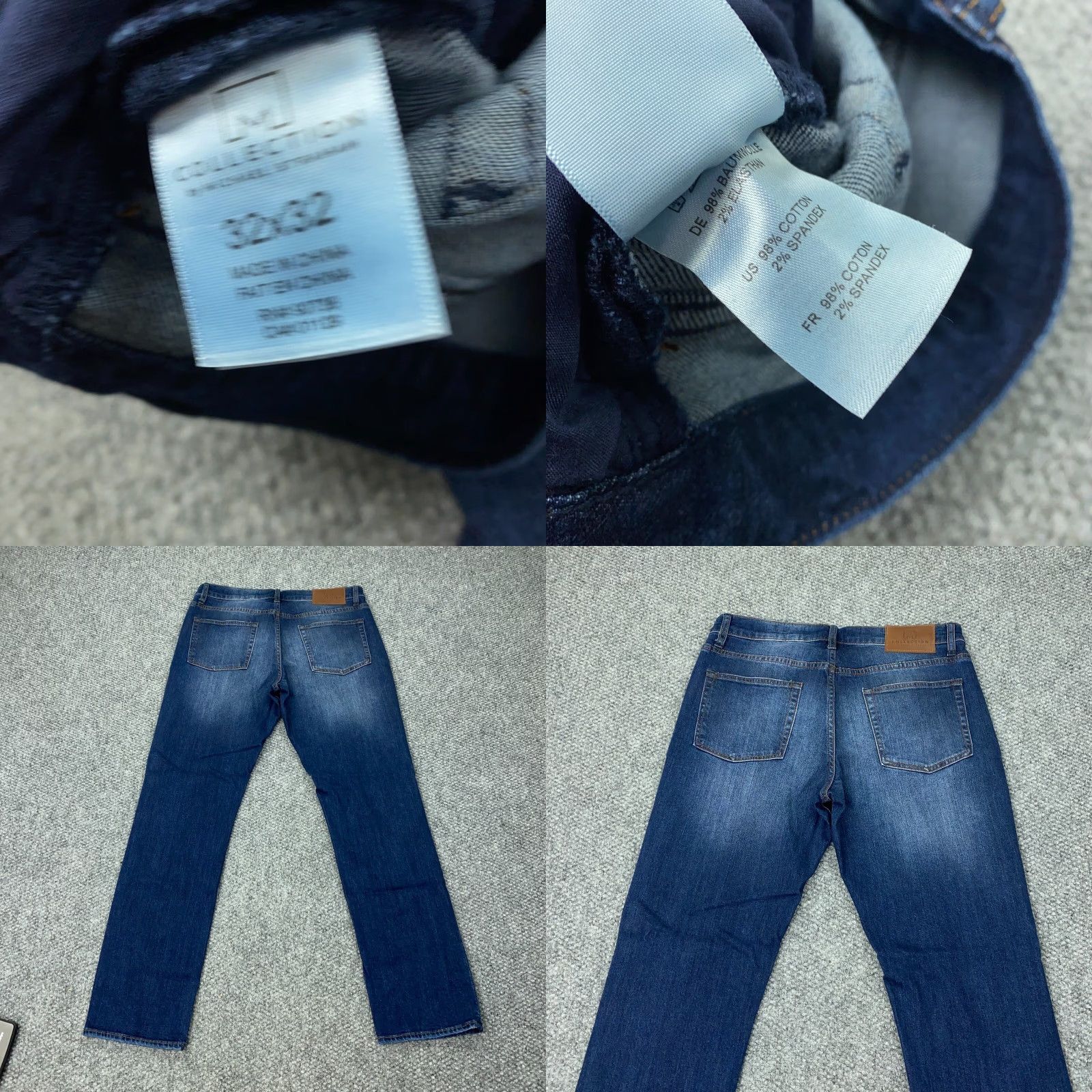 Vintage Michael Strahan M Collection Jeans Mens Blue 32x32 Faded Straight Fit Stretch Size US 33 - 8 Thumbnail