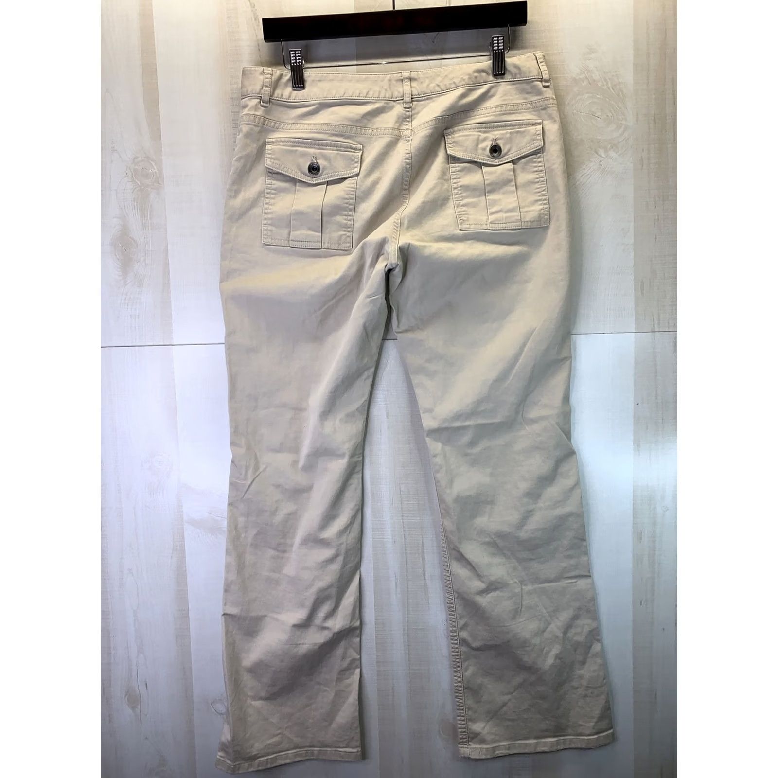Banana Republic Banana Republic Womens SZ 10 Khaki Wide Leg Pants #2980 Size 32" / US 10 / IT 46 - 4 Thumbnail
