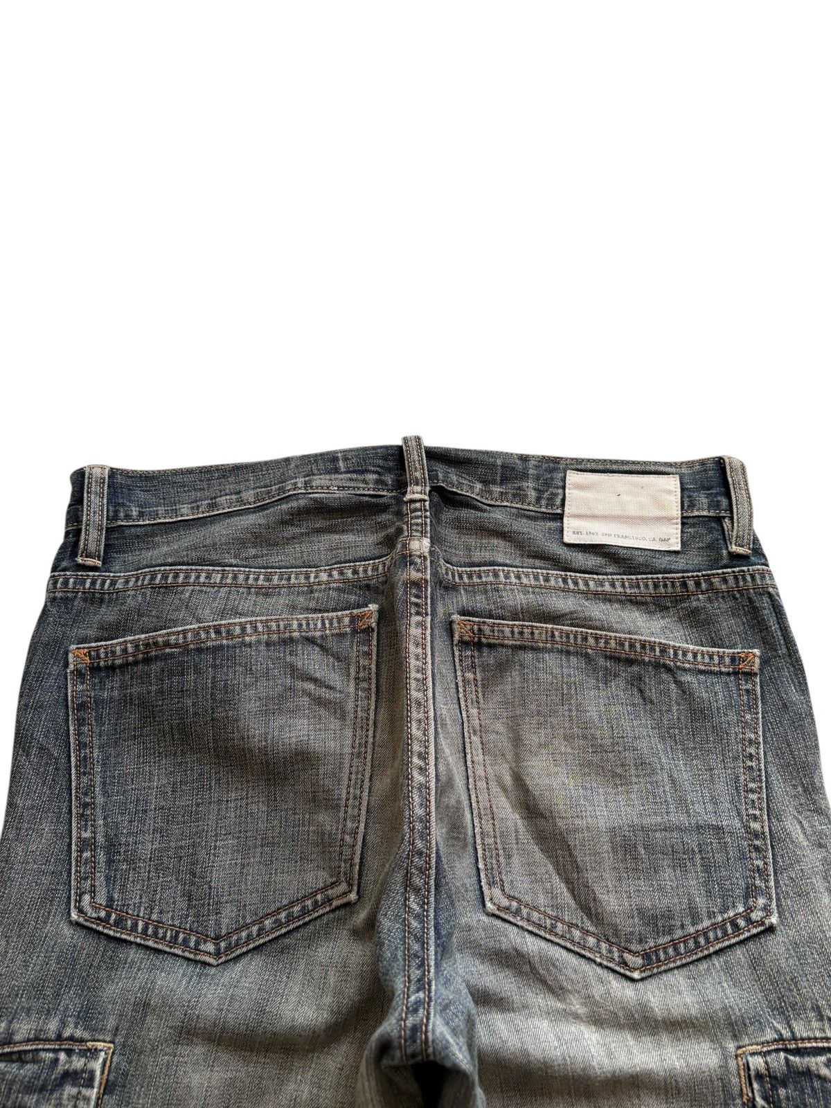 Gap Vintage Gap Cargo Button Fly Faded Wash Loose Jeans Size US 32 / EU 48 - 8 Thumbnail