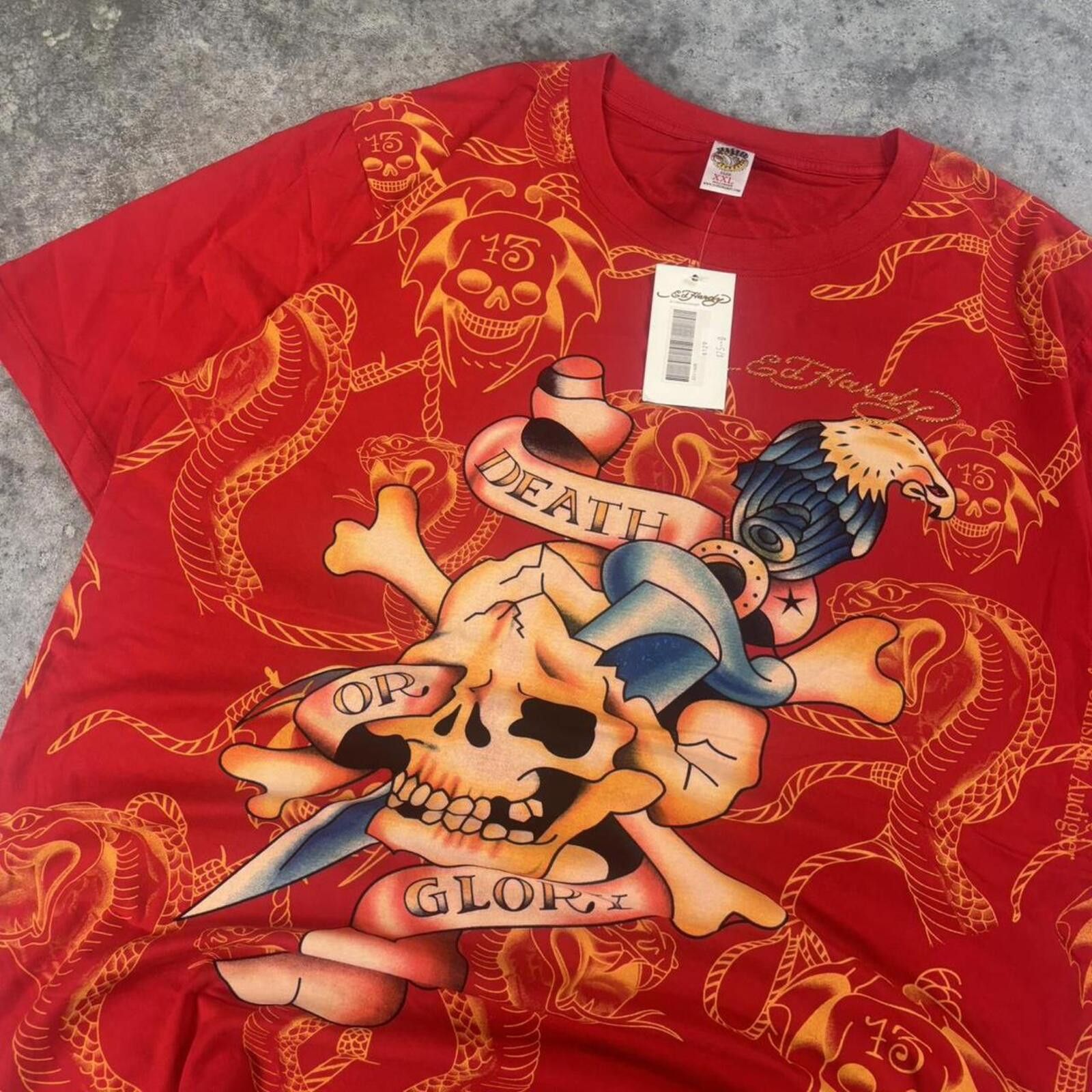 Ed Hardy Ed Hardy Christian Audigier Y2K Skater Tiger Graphic T Shirt Size US XXL / EU 58 / 5 - 3 Thumbnail