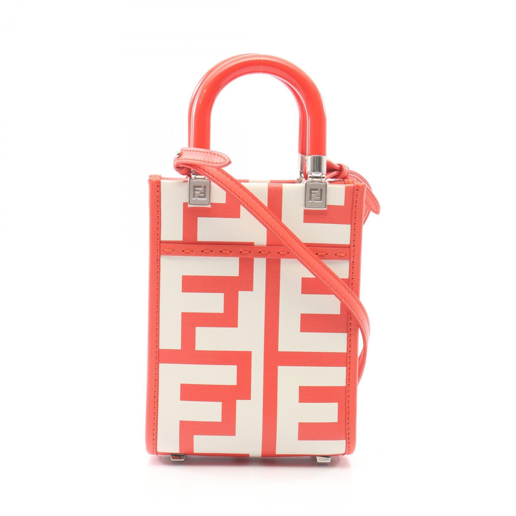 Fendi Fendi Fendi Sunshine Shopper Mini 2way Leather Handbag Leather Handbag 8BS051 DUTY FREE for USA Size ONE SIZE - 1 Thumbnail