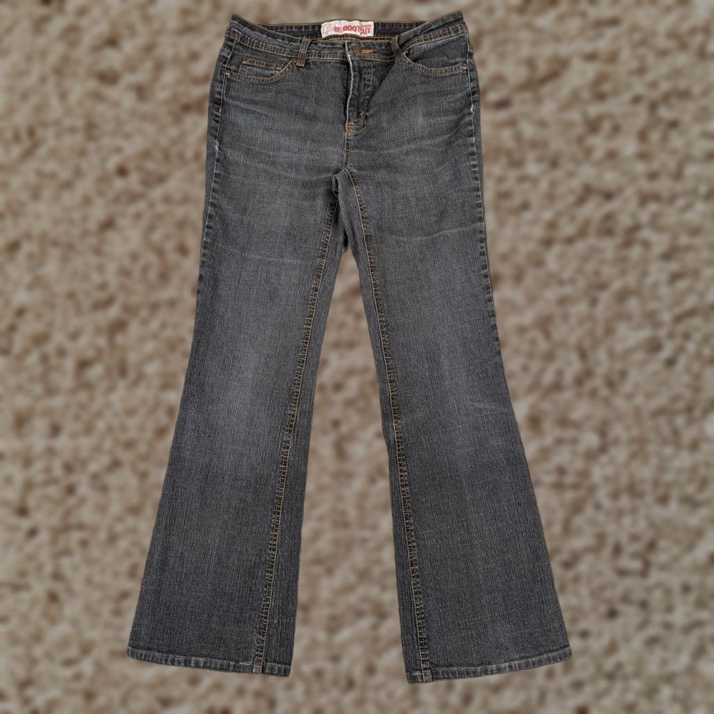 Faded Glory Faded Glory Jeans Womens 8 Tall Black Denim Bootcut Mid Rise Cotton Blend 30x29 Size 30" / US 8 / IT 44 - 1 Thumbnail