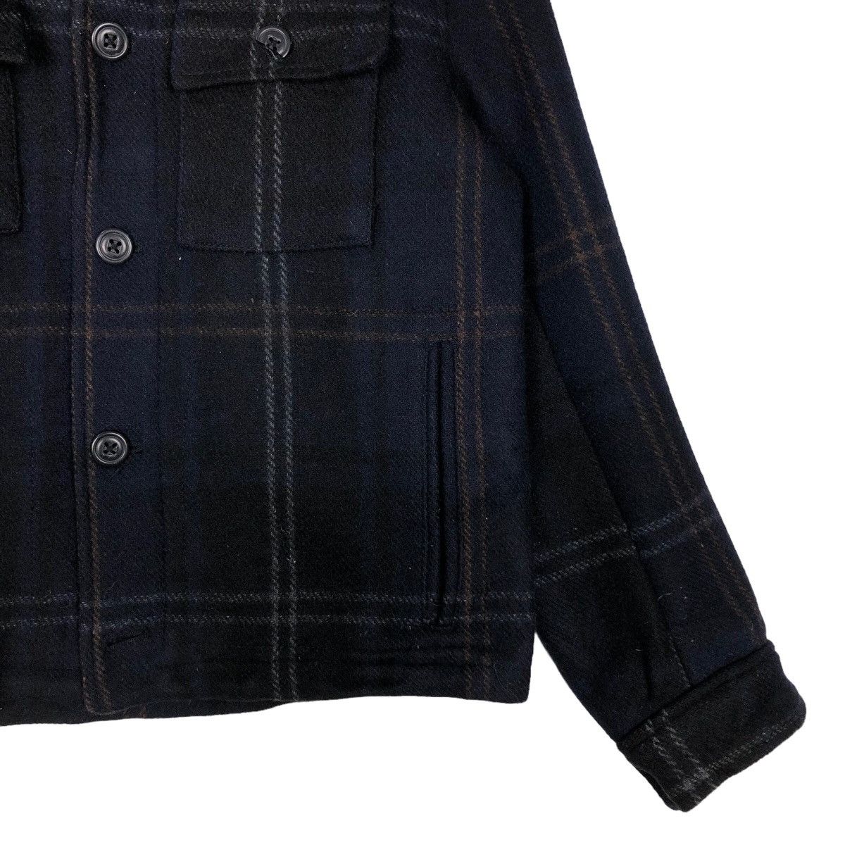 Japanese Brand 🔥Vintage Gap Wool Worker Jacket Tartan Design Japan Size US S / EU 44-46 / 1 - 5 Thumbnail