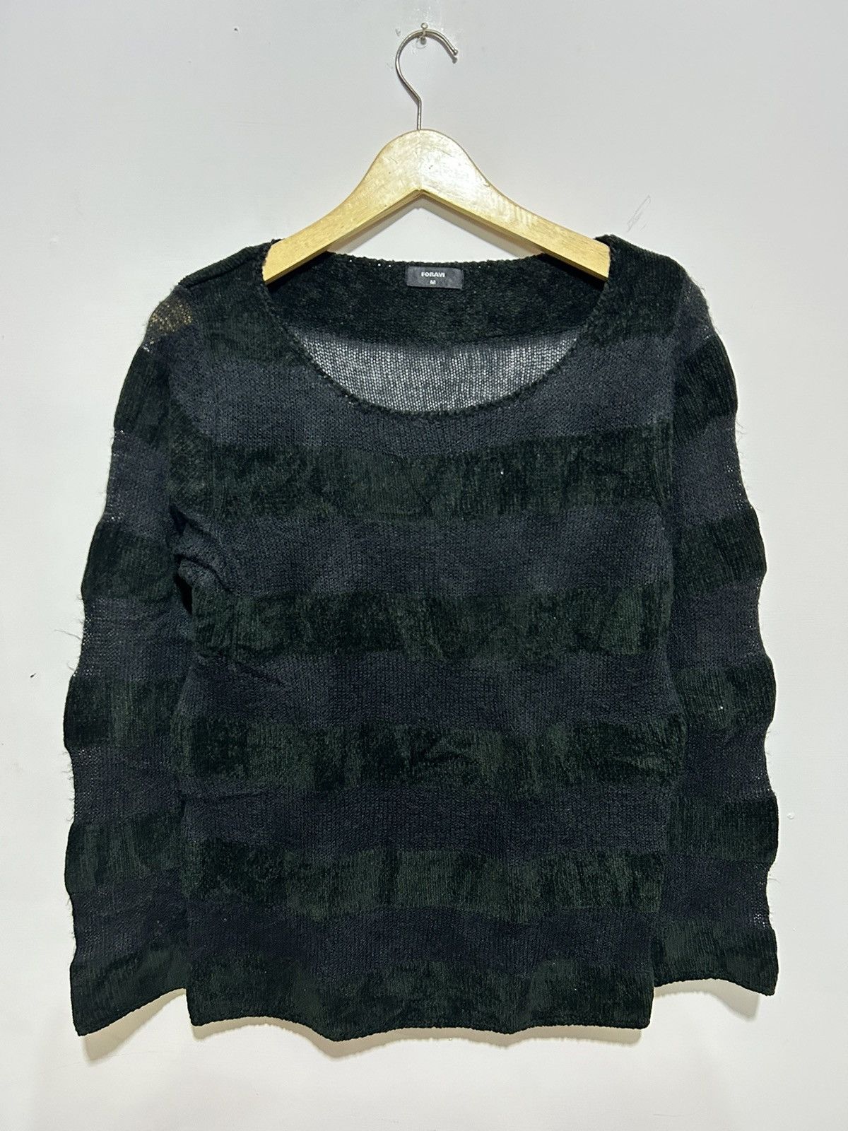 Foravi japanese knit striped Isseymiyake styled