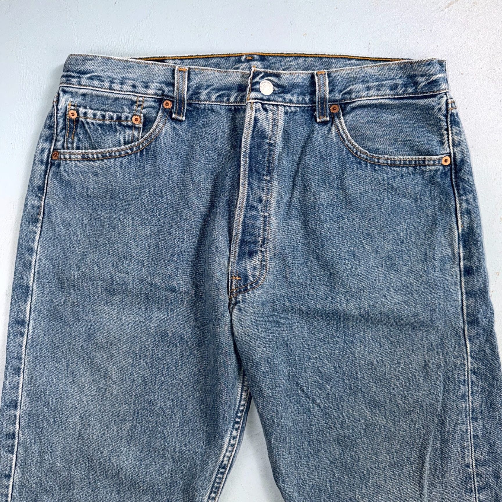 Levi's VINTAGE Levi's 501 Jeans Blue 36x30 Mens Straight 90s USA 5-Pocket Denim Size US 36 / EU 52 - 2 Thumbnail