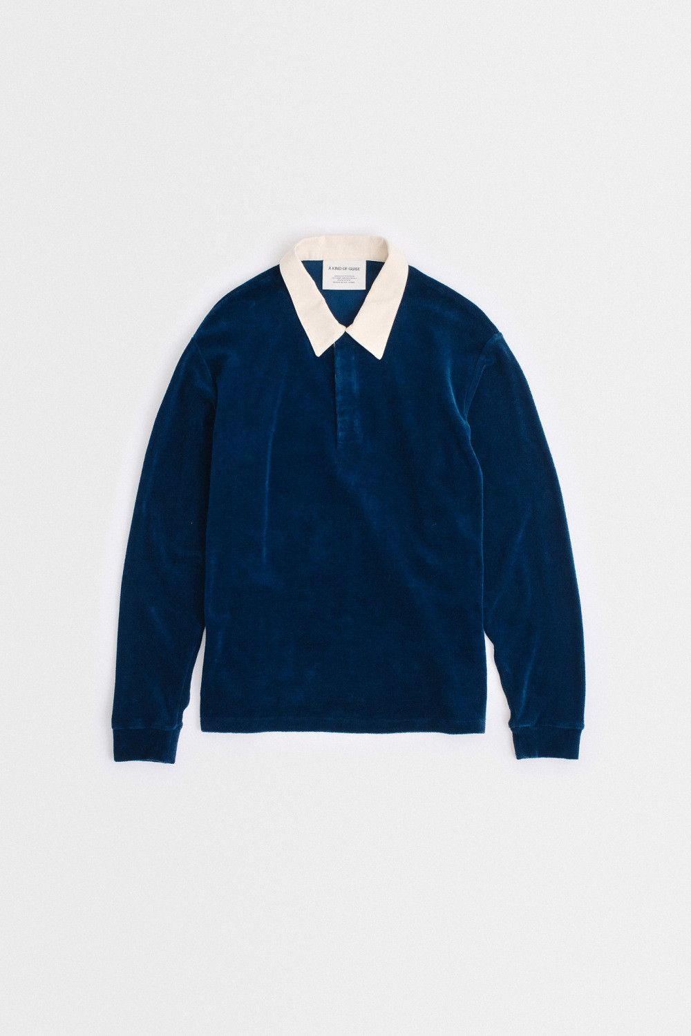 A Kind Of Guise 💚 AW23 A Kind of Guise Rayk Rugby Shirt Petrol Velvet NEW Size US M / EU 48-50 / 2 - 1 Thumbnail