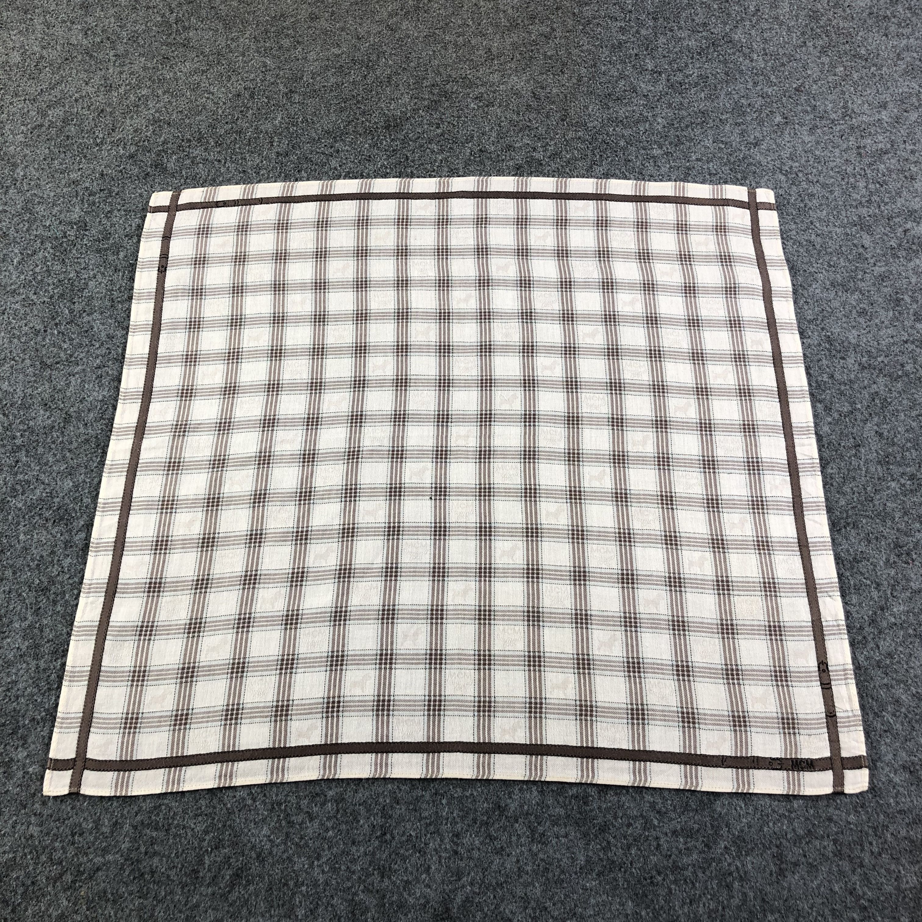 MCM MCM Checkered Handkerchief Neckerchief Bandana H2234 Size ONE SIZE - 1 Thumbnail