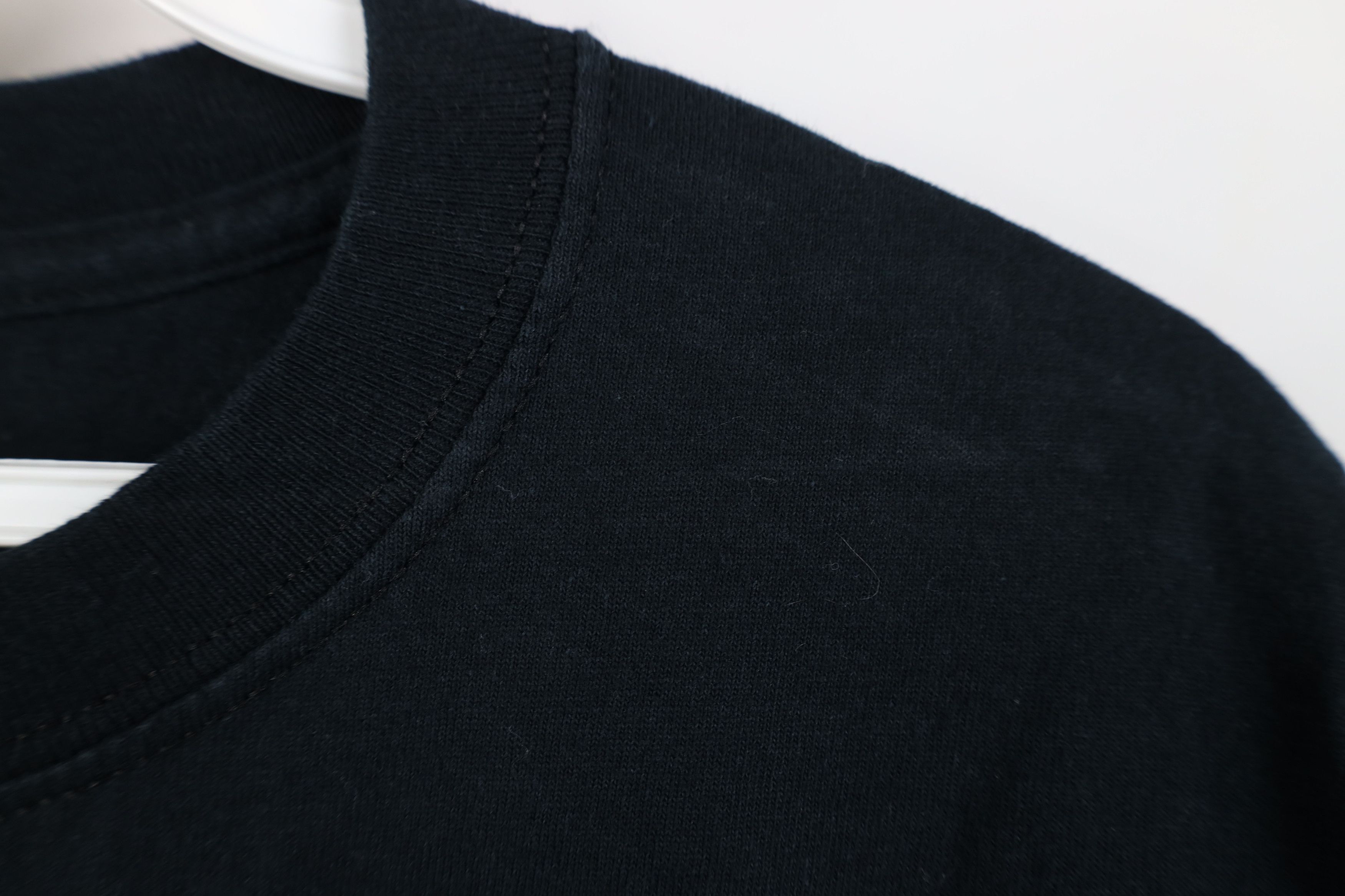 Vintage Vintage 90s Y2K Streetwear Faded Blank Cotton T-Shirt Black Size US S / EU 44-46 / 1 - 4 Thumbnail