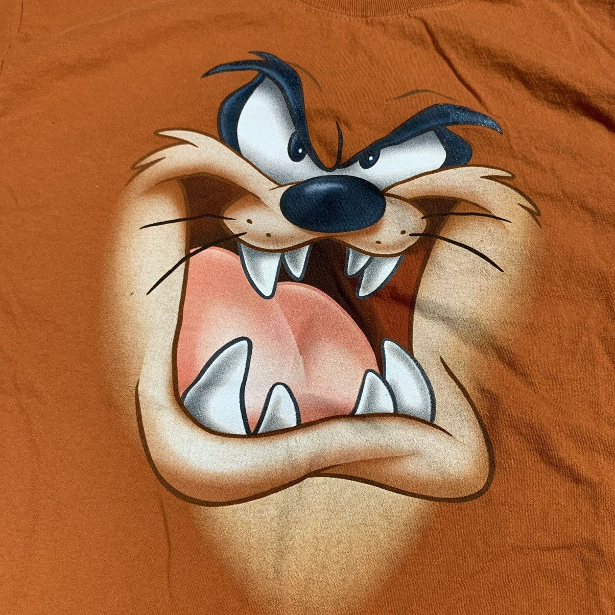 Band Tees VINTAGE Y2K TAZ TASMANIAN DEVIL FACE CREEPY WARNER BROS. Size US M / EU 48-50 / 2 - 3 Thumbnail