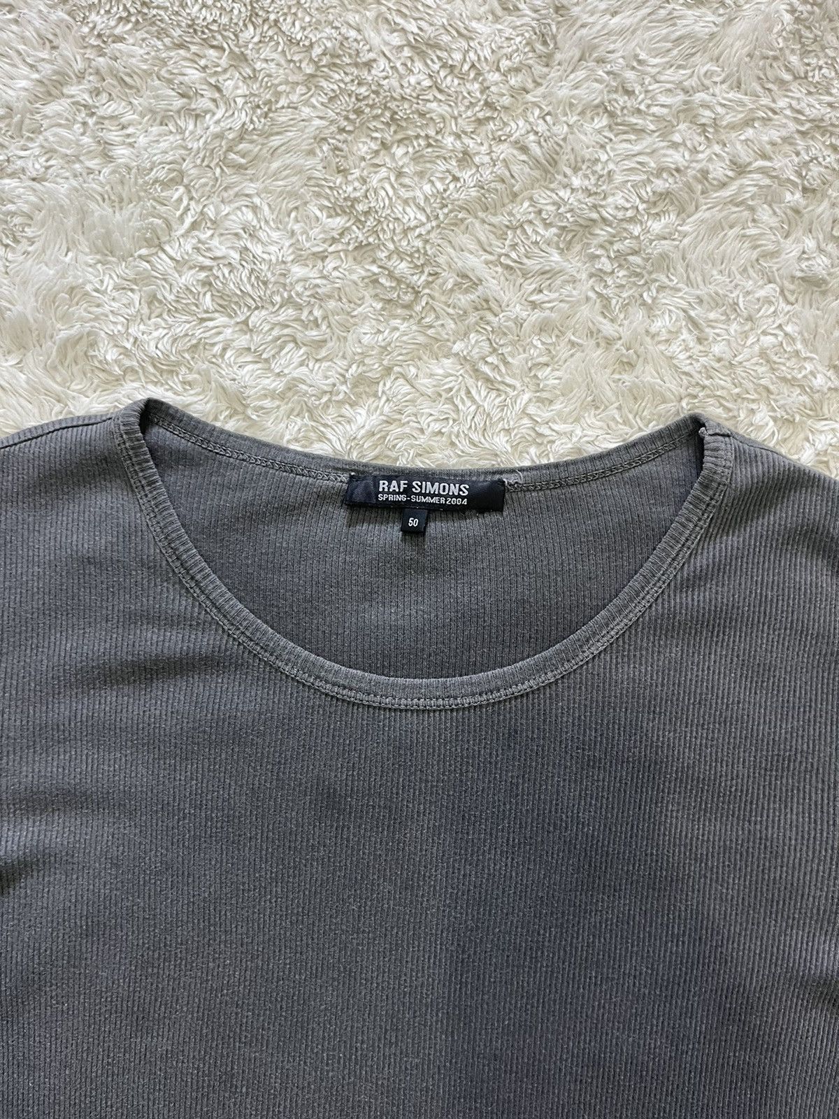 Raf Simons raf simons SS04 black faded ribbed tee Size US L / EU 52-54 / 3 - 3 Thumbnail