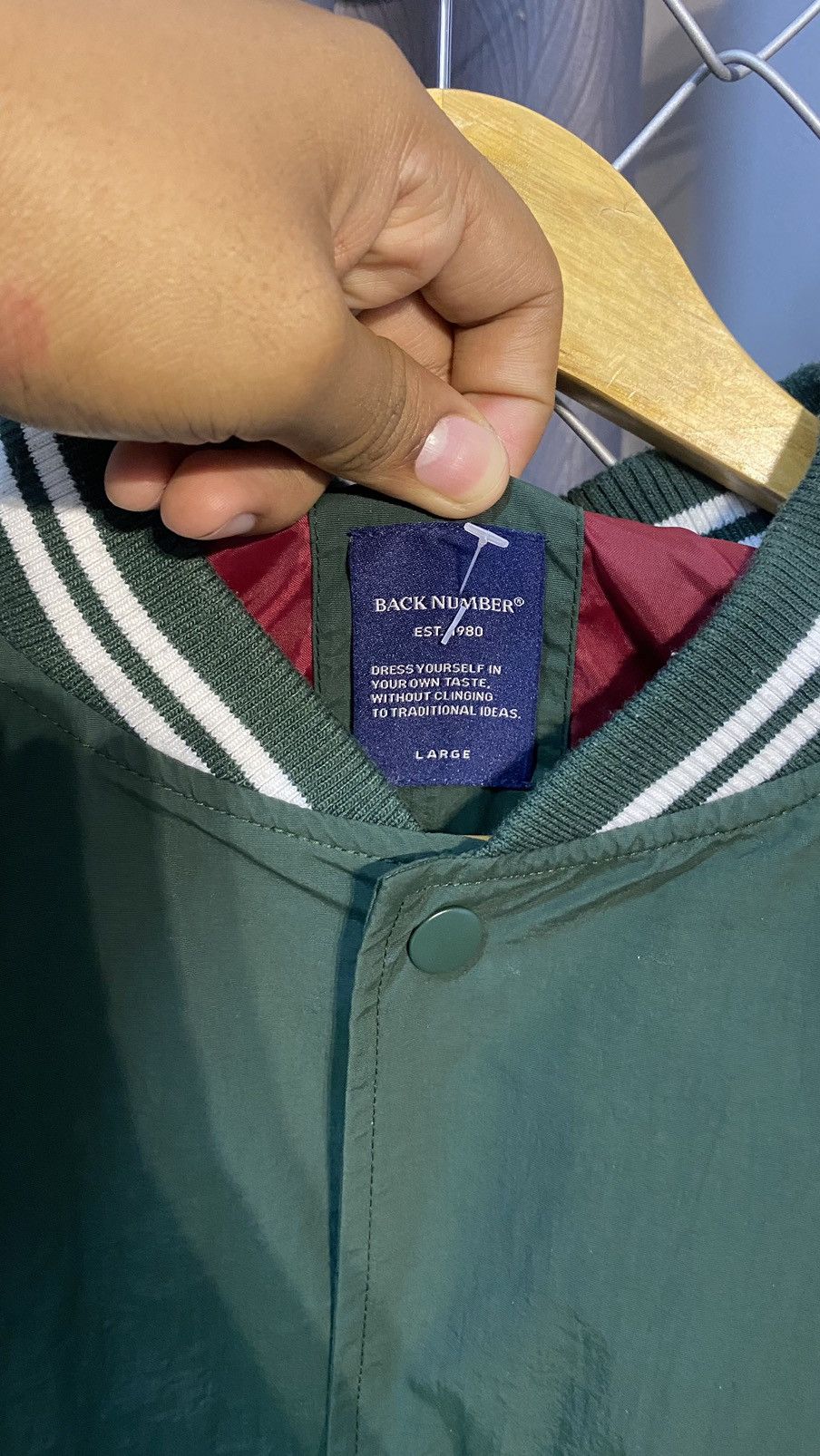 Japanese Brand × Vintage BACK NUMBER JAPAN OUTERWEAR SUKAJAN VARSITY LARGE Size US L / EU 52-54 / 3 - 6 Thumbnail