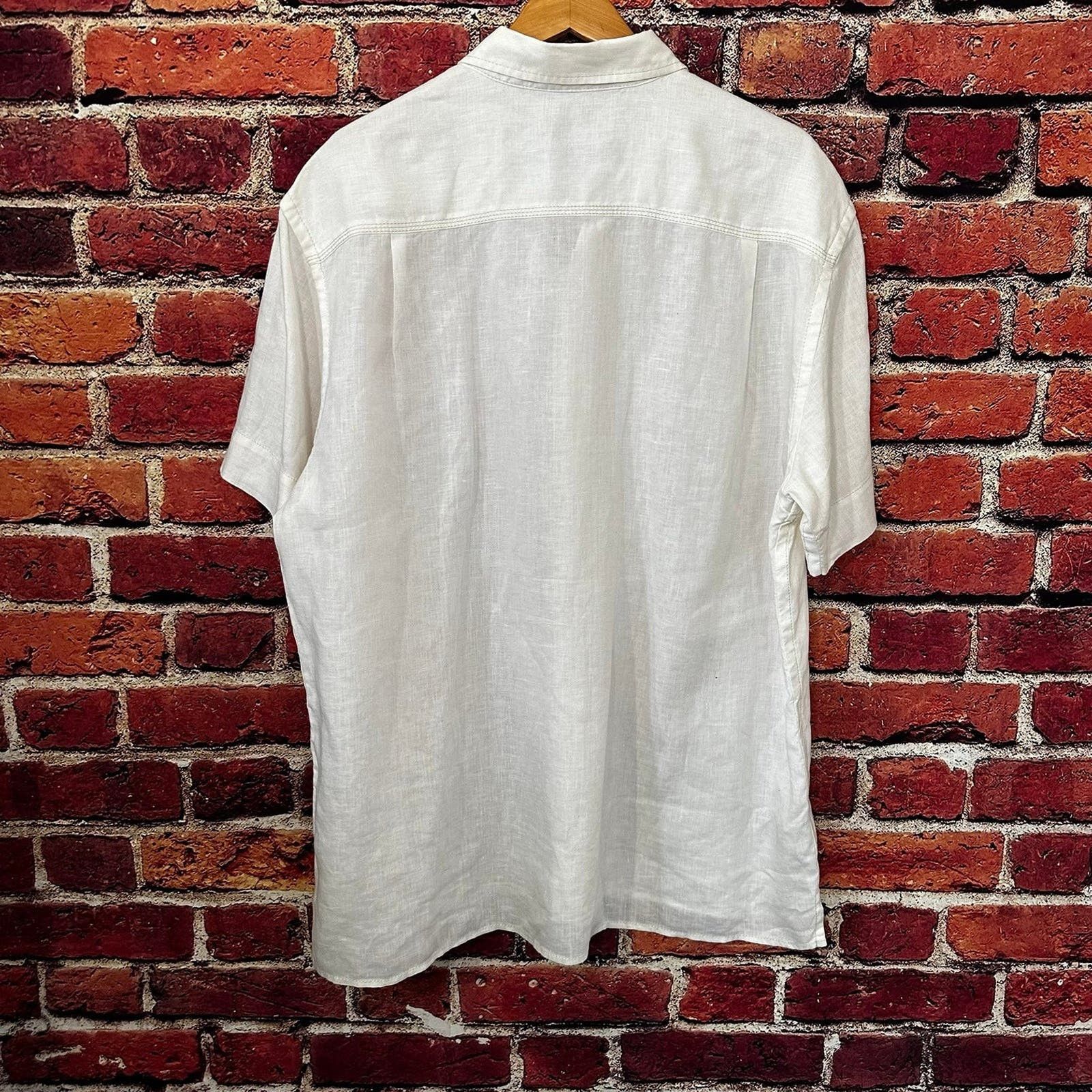 Tommy Bahama Tommy Bahama relax button-down short Short Sleeve 100% linen Size US XL / EU 56 / 4 - 4 Thumbnail