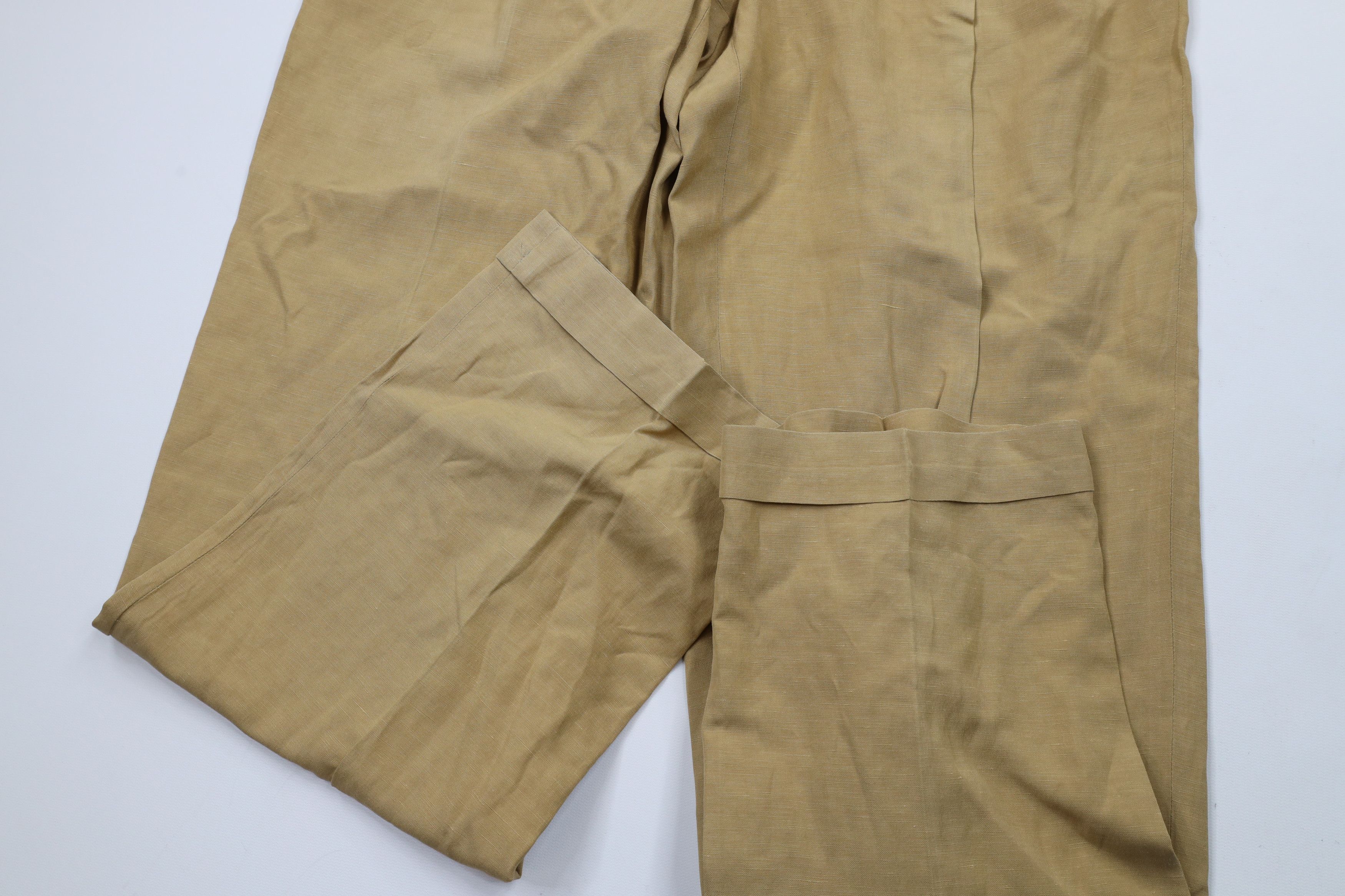 Vintage Vintage 90s Streetwear Silk Linen Wide Leg Chino Pants Size US 34 / EU 50 - 5 Thumbnail