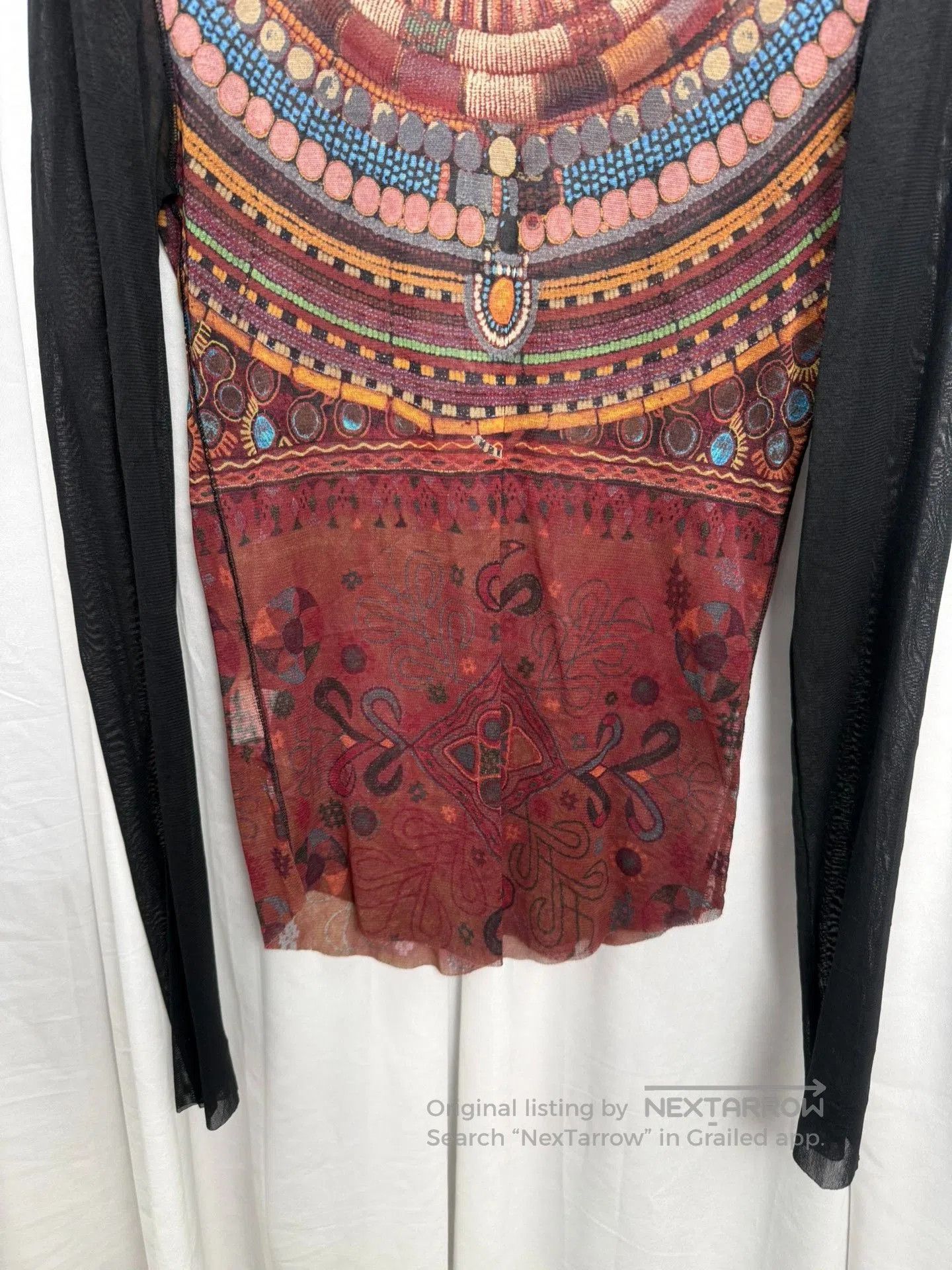 Jean Paul Gaultier Jean Paul Gaultier Mesh Beaded Top. Size L / US 10 / IT 46 - 3 Thumbnail