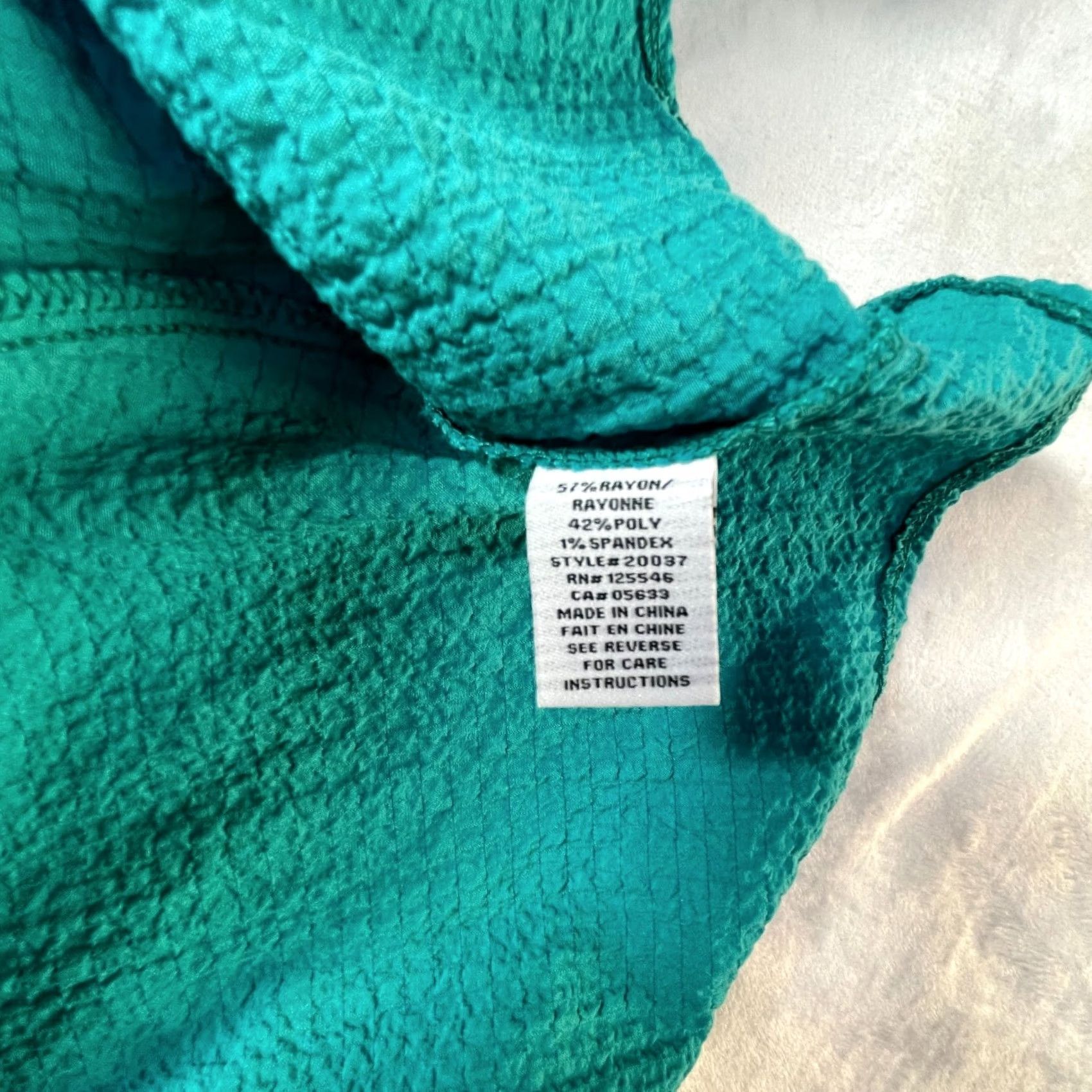Habitat Habitat Womens Long Sleeve Button-Down Blouse Top Large Turquoise Lightweight Size L / US 10 / IT 46 - 5 Thumbnail