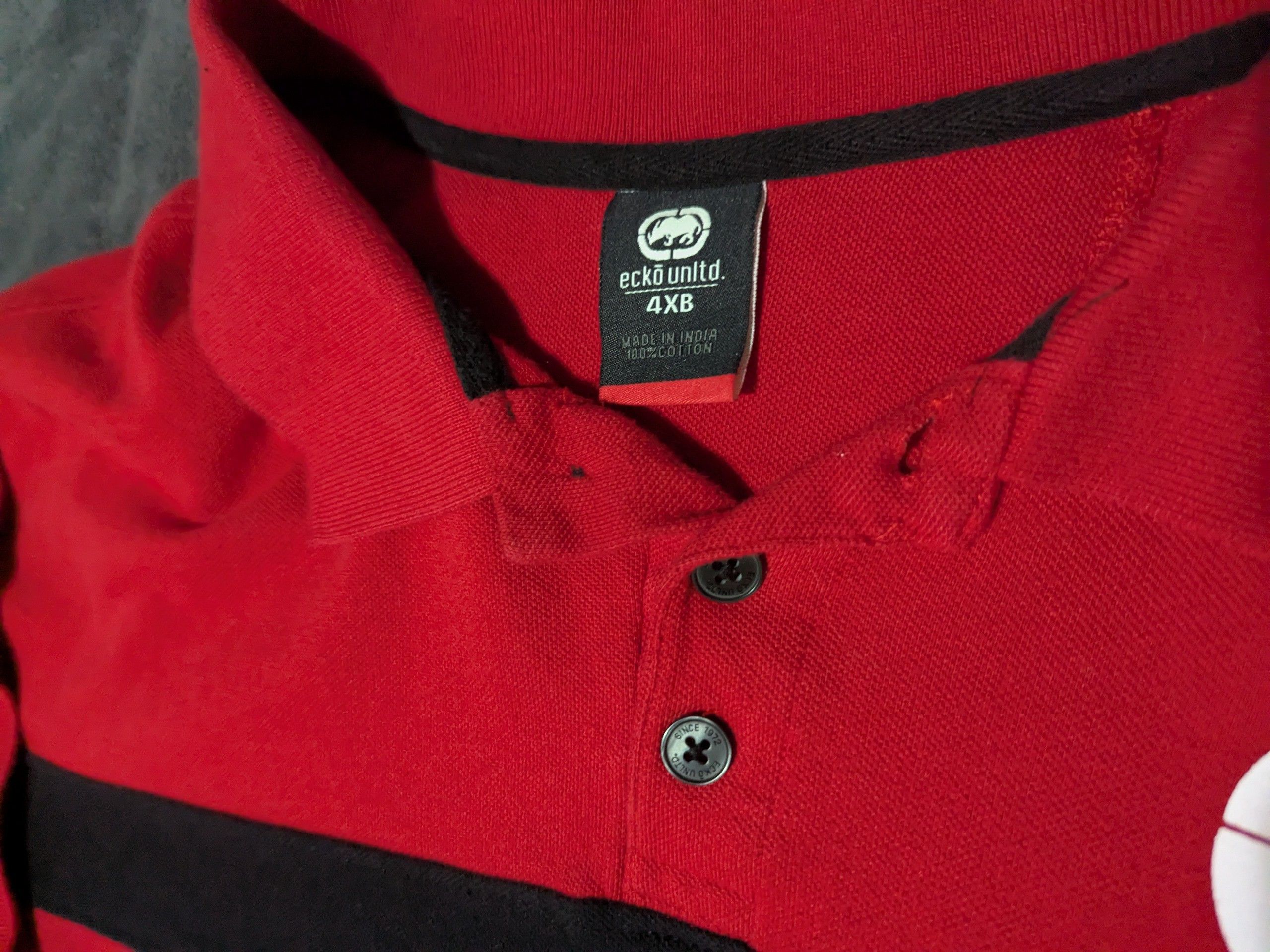 Ecko Unltd. × Polo Ralph Lauren × True Religion ECKO UNTLD VINTAGE RED AND WHITE POLO Size US XXL / EU 58 / 5 - 2 Thumbnail