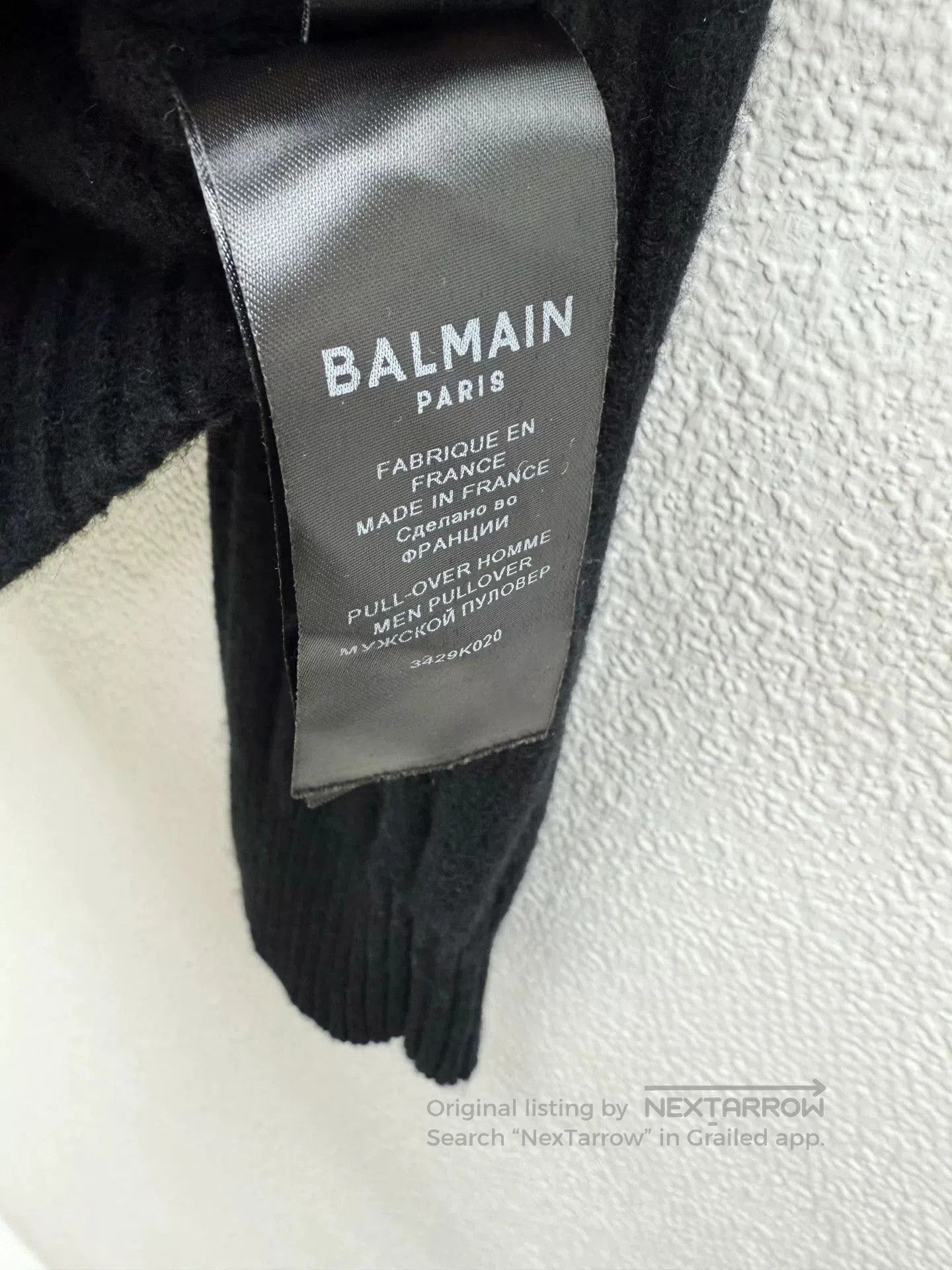 Balmain Balmain Heavy Embroidered Wool Cashmere Sweater. Size US M / EU 48-50 / 2 - 6 Thumbnail