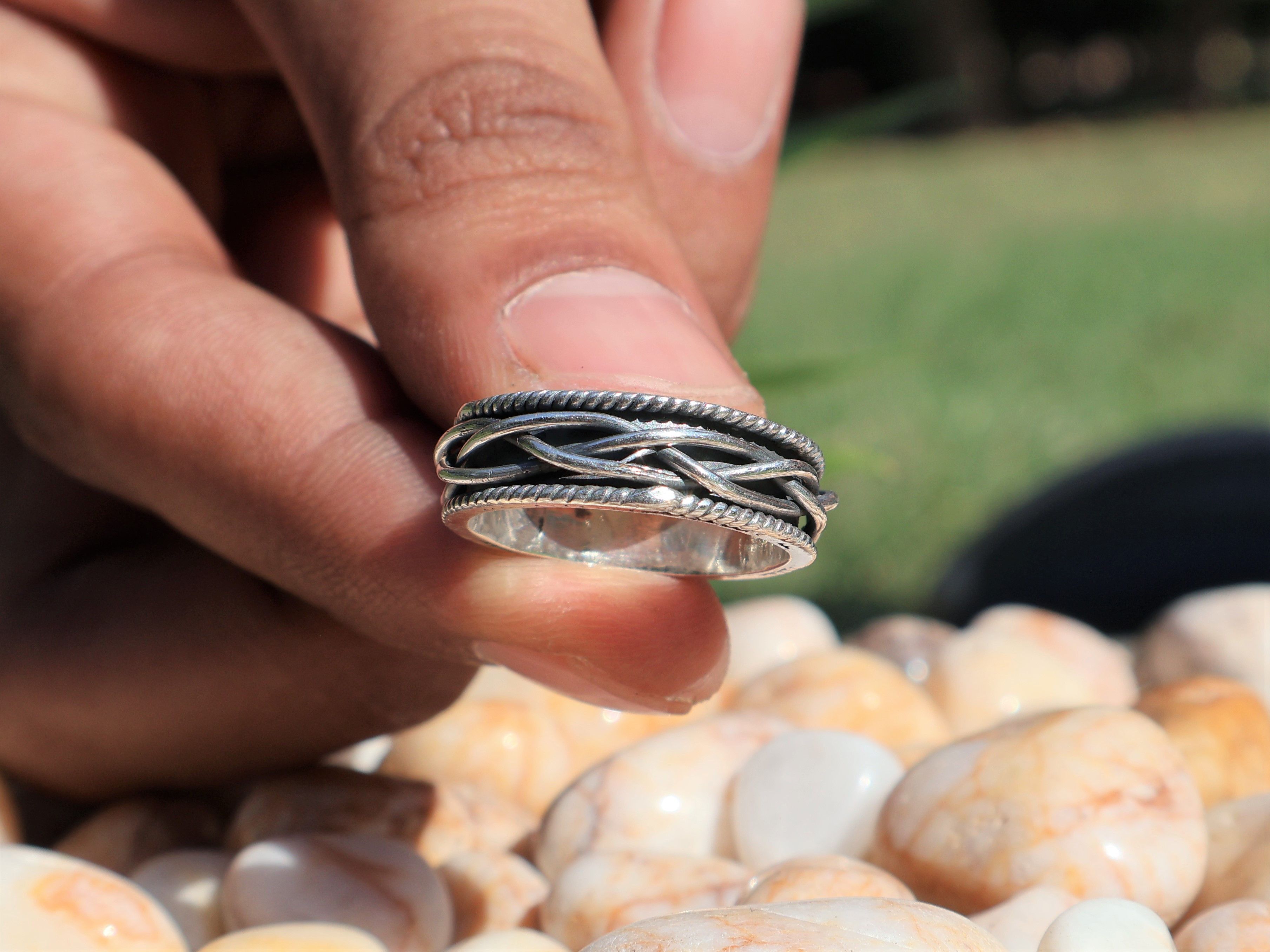 Handmade Silver Band Ring, 925 Sterling Silver Ring, Handmade Band, Size ONE SIZE - 5 Thumbnail