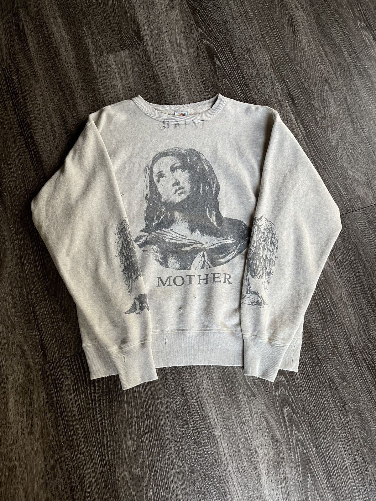 Buy Grey Saint Michael Mother Crew Sweater | Saint Mxxxxxx
