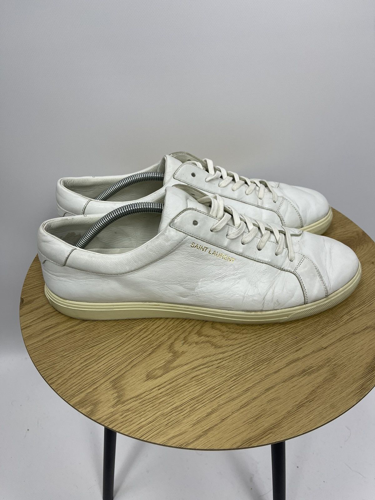 Saint Laurent Paris Saint Laurent Paris Sneakers Size 46 White DB 606833 Italy Size US 13 / EU 46 - 3 Thumbnail