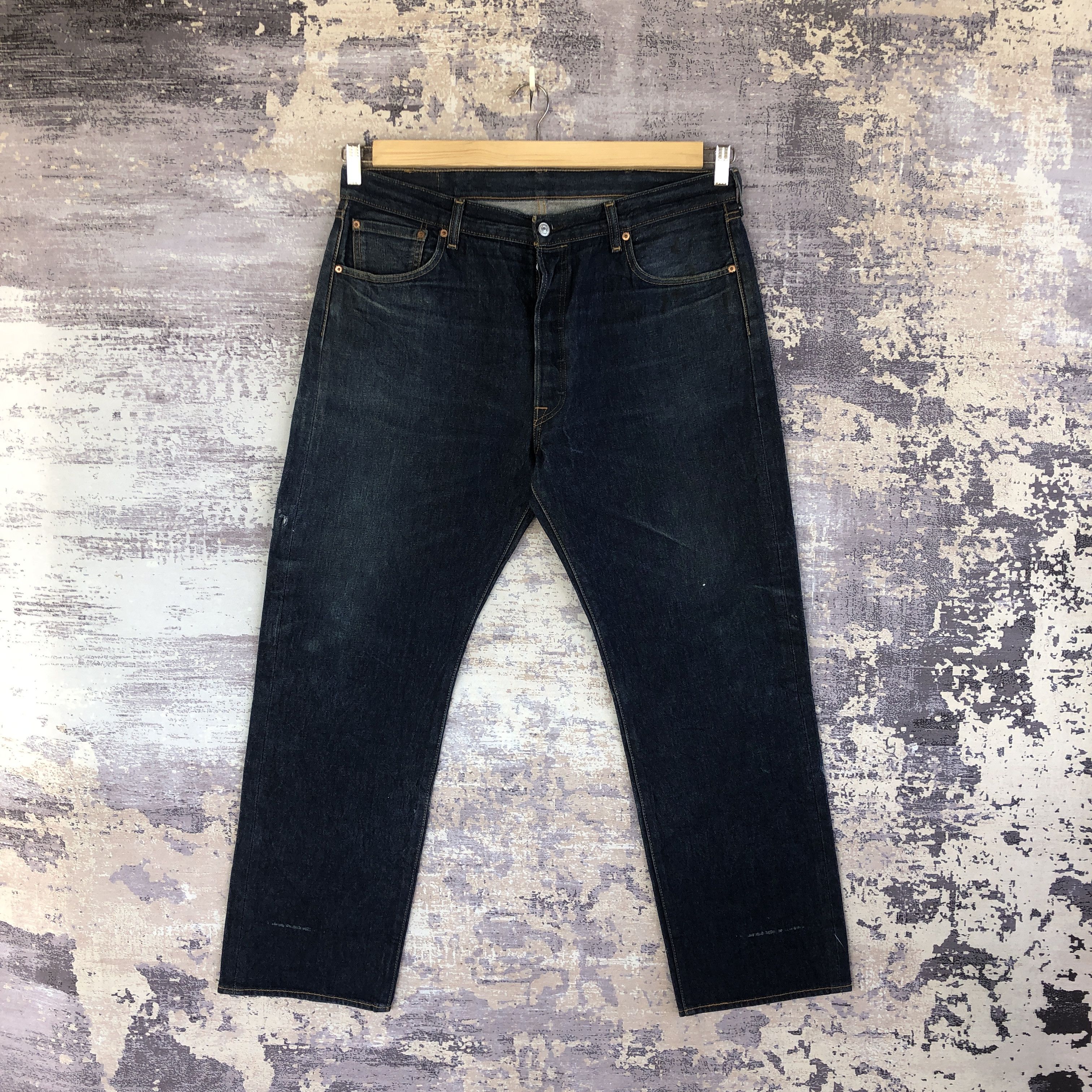 Levi's Vintage Y2K Levis 501 RedTab DarkWash Button Fly Jeans Denim Size US 36 / EU 52 - 1 Thumbnail