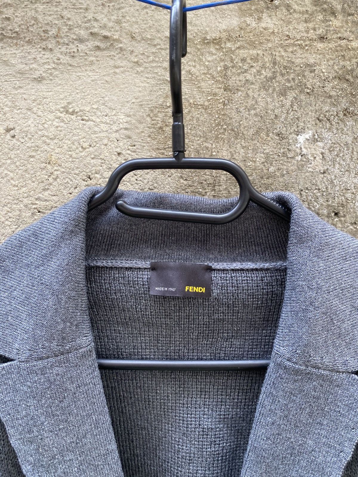 Fendi Fendi grey wool Cardigan with pocket details Strickjacken Size S / US 4 / IT 40 - 6 Thumbnail