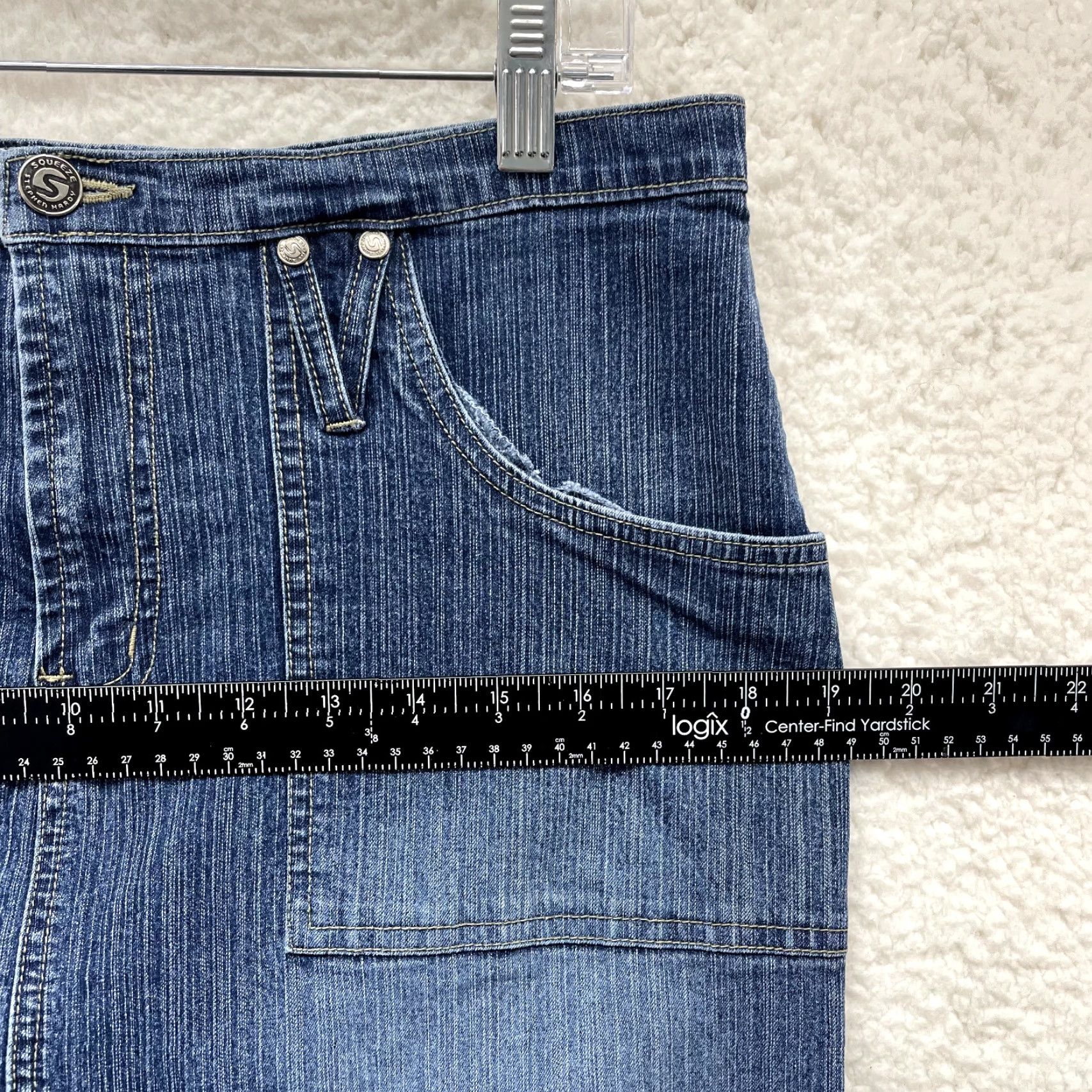 Vintage Y2K Vintage Denim Midi Maxi Skirt Boho Fairy Grunge Western XL 12 Blue Denim Skirt Womens Size 34" / US 12 / IT 48 - 7 Thumbnail